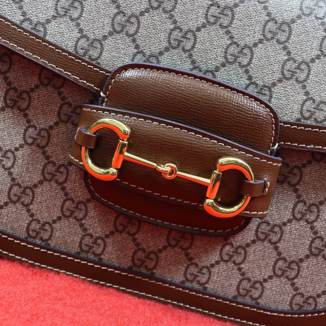 GUCCI HORSEBIT 1955 SHOULDER BAG 9.8"W x 7"H x 3.1"D