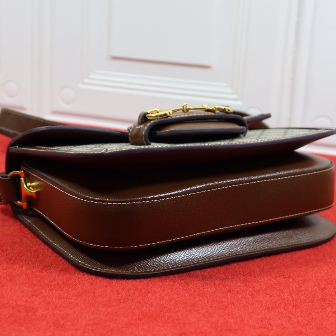 GUCCI HORSEBIT 1955 SHOULDER BAG 9.8"W x 7"H x 3.1"D