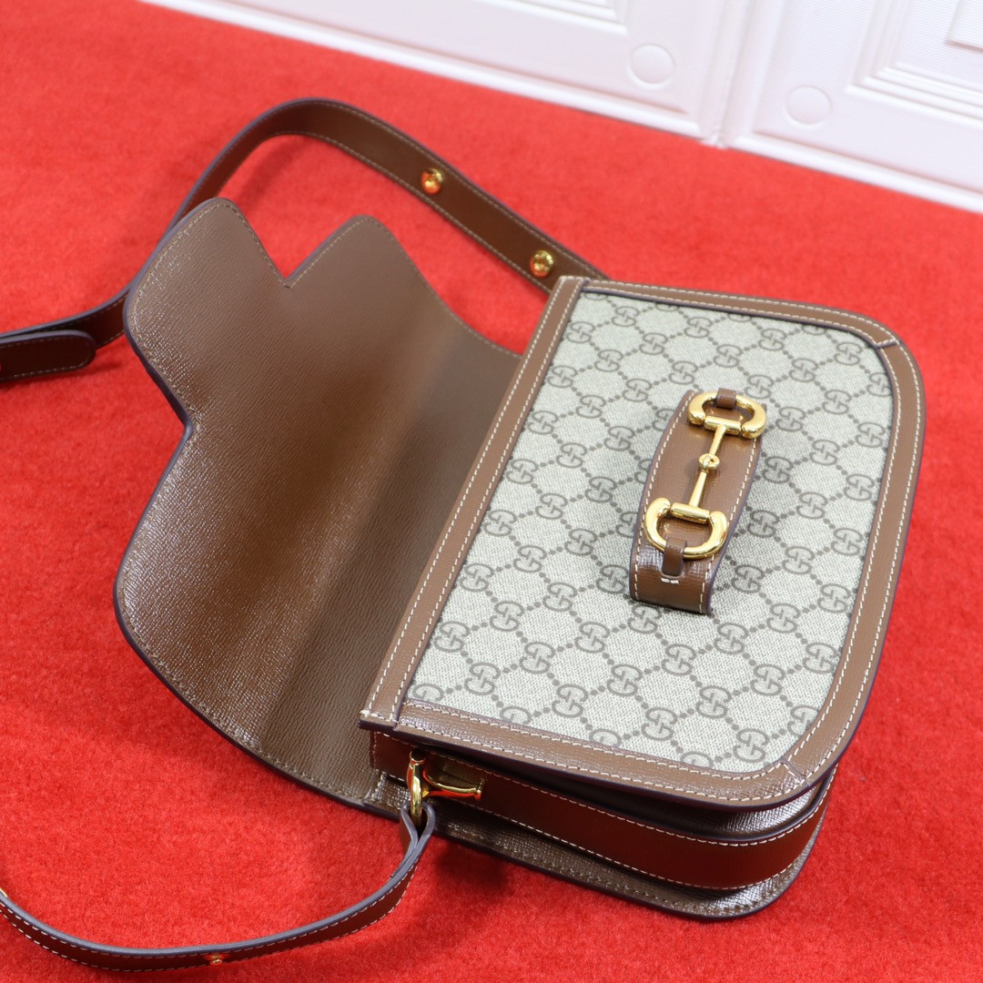 GUCCI HORSEBIT 1955 SHOULDER BAG 9.8"W x 7"H x 3.1"D
