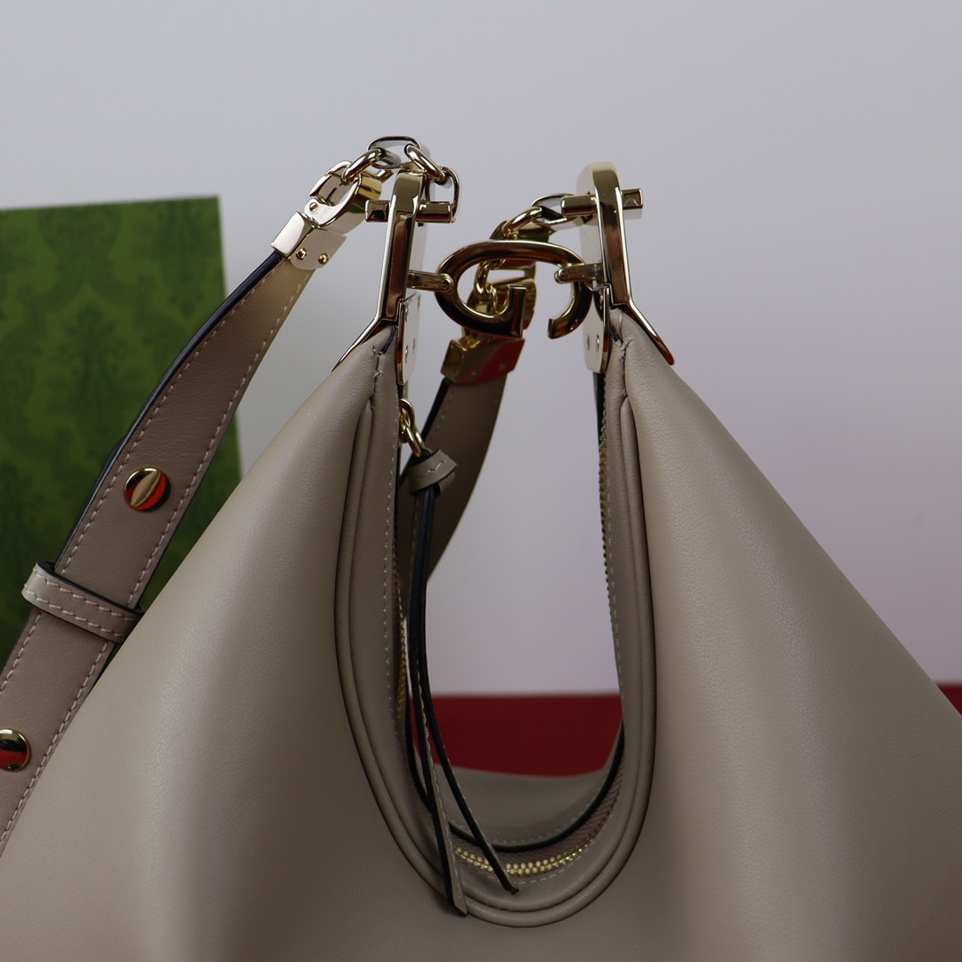 GUCCI ATTACHE MEDIUM SHOULDER BAG GRAY 13.8″W x 12.6″H x 2.4″D