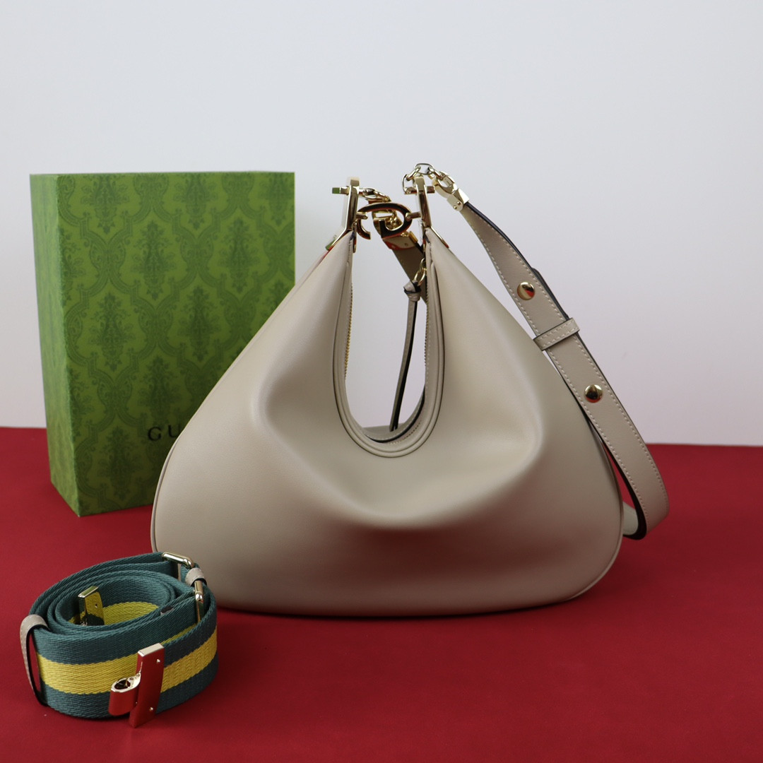 GUCCI ATTACHE MEDIUM SHOULDER BAG GRAY 13.8″W x 12.6″H x 2.4″D