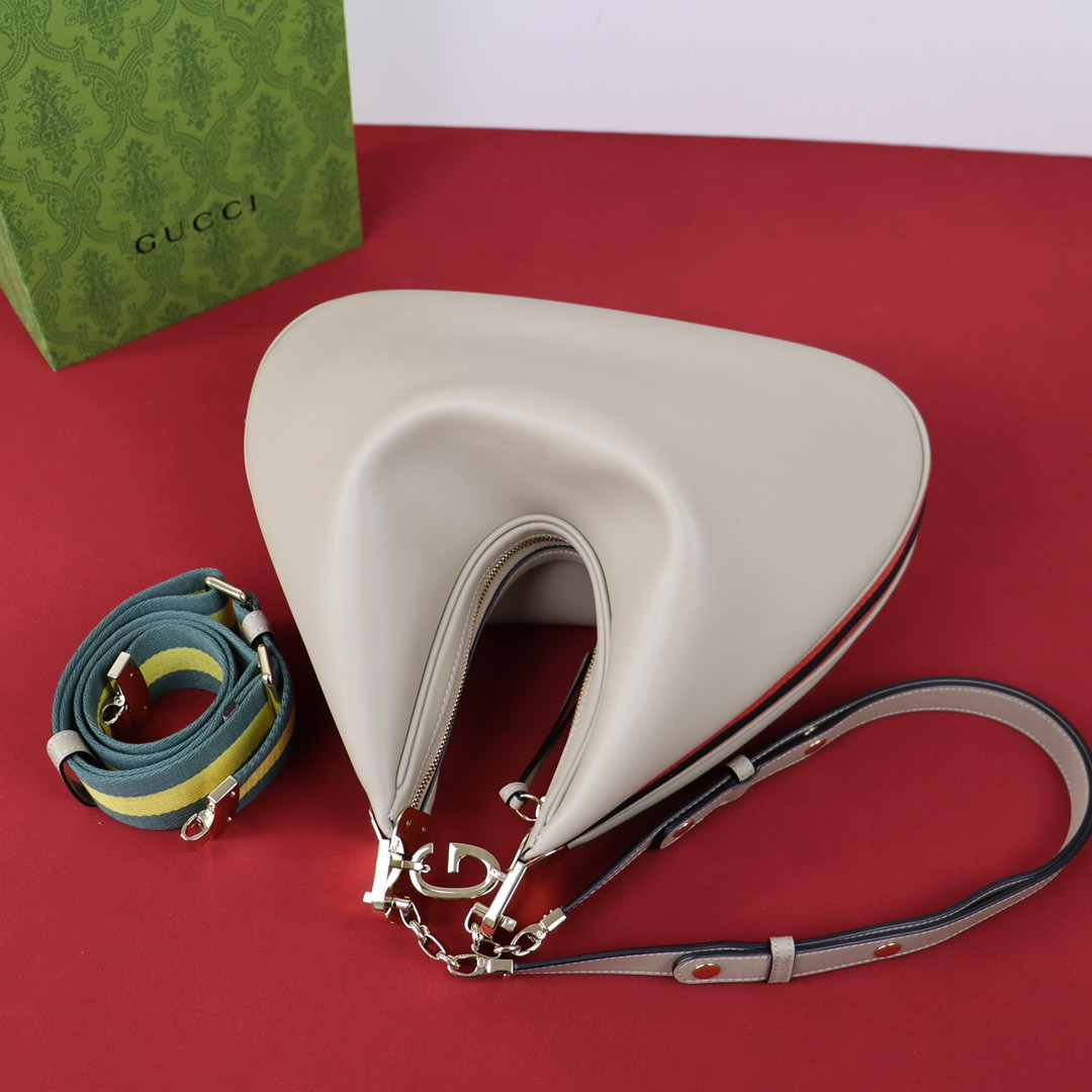 GUCCI ATTACHE MEDIUM SHOULDER BAG GRAY 13.8″W x 12.6″H x 2.4″D