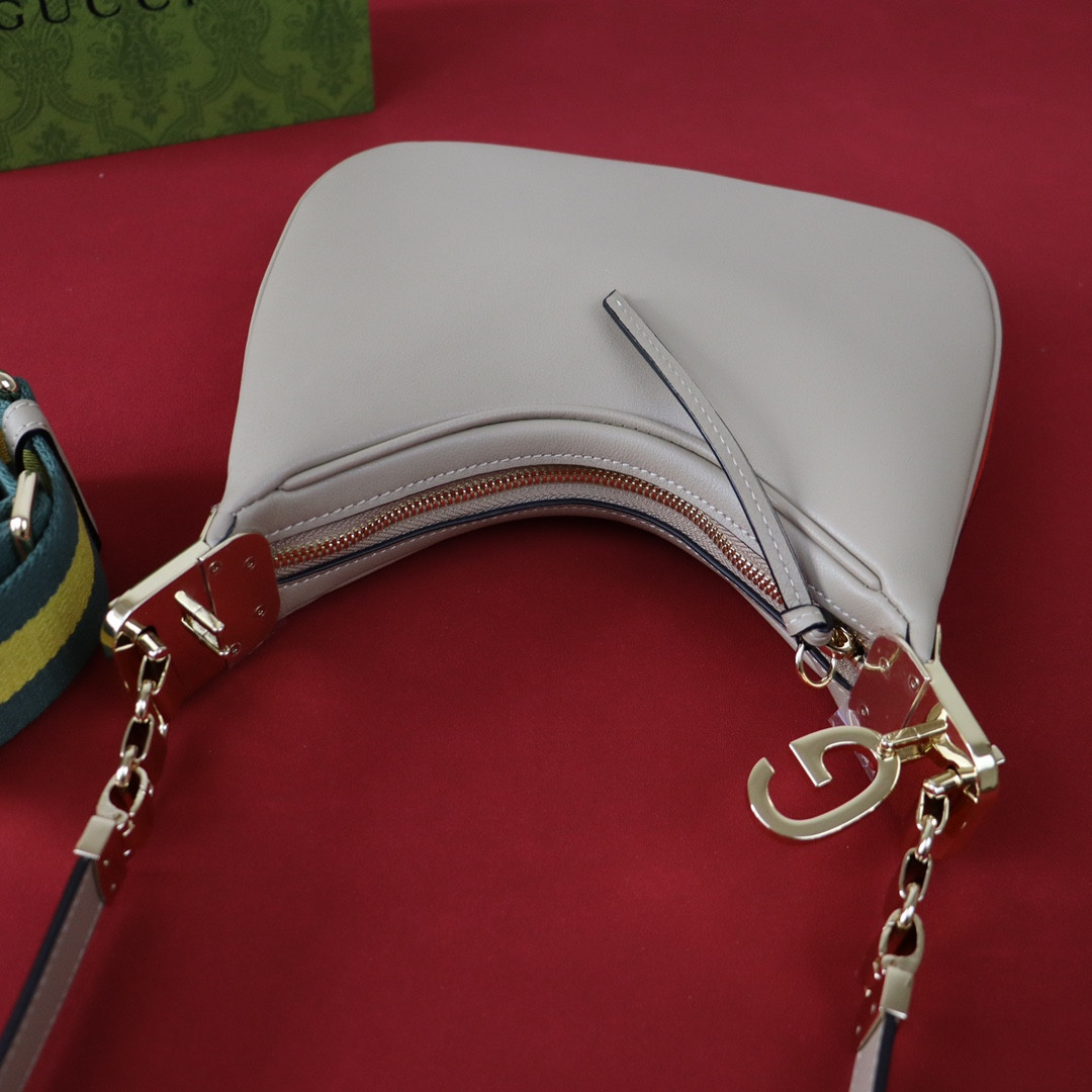GUCCI ATTACHE SMALL SHOULDER BAG GRAY 9"W x 8.7"H x 2"D