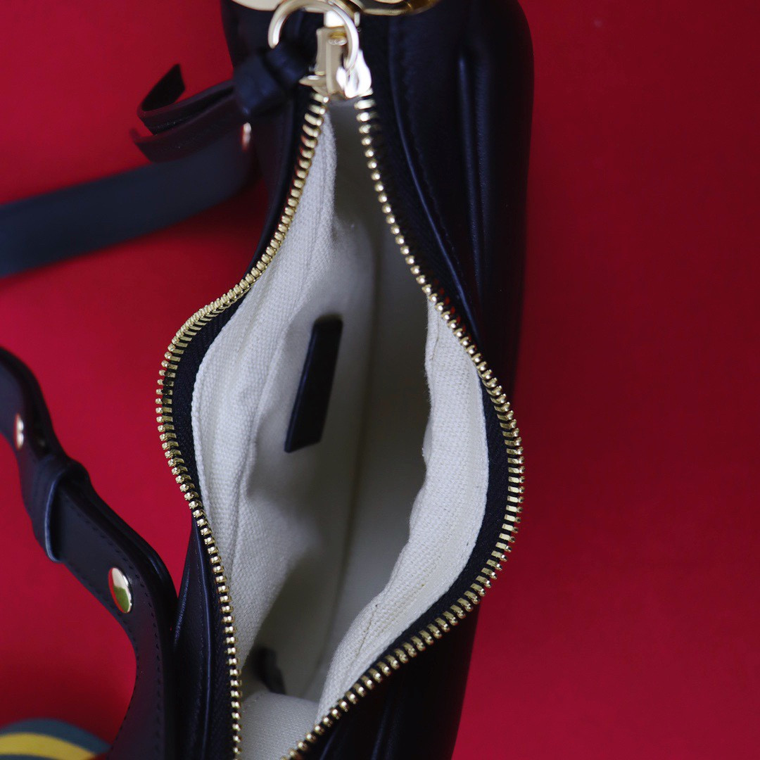 GUCCI ATTACHE SMALL SHOULDER BAG BLACK 9"W x 8.7"H x 2"D