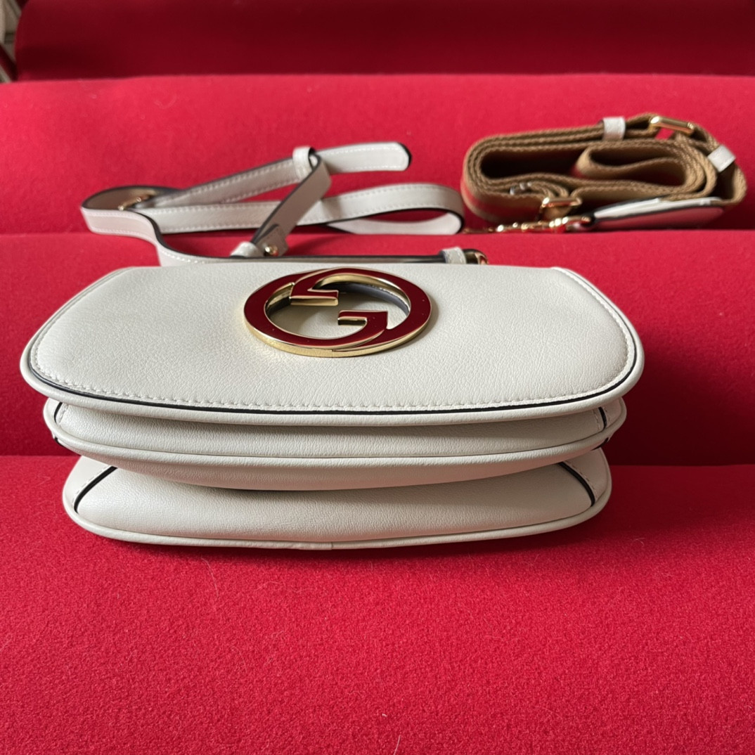 GUCCI BLONDIE MINI BAG WHITE 8.7"W x 5.1"H x 2.2"D