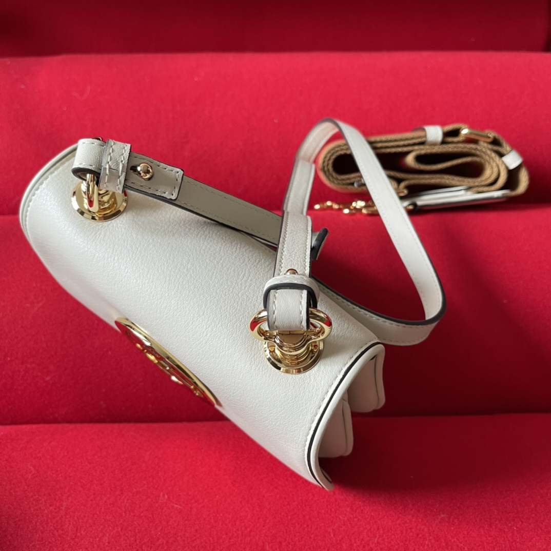 GUCCI BLONDIE MINI BAG WHITE 8.7"W x 5.1"H x 2.2"D