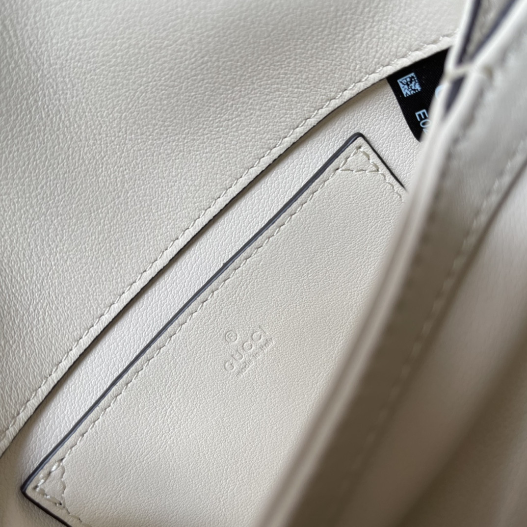 GUCCI BLONDIE MINI BAG WHITE 8.7"W x 5.1"H x 2.2"D