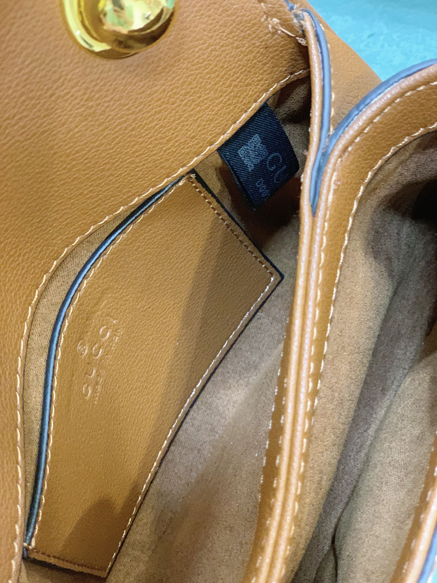 GUCCI BLONDIE MINI BAG COFFEE 8.7"W x 5.1"H x 2.2"D