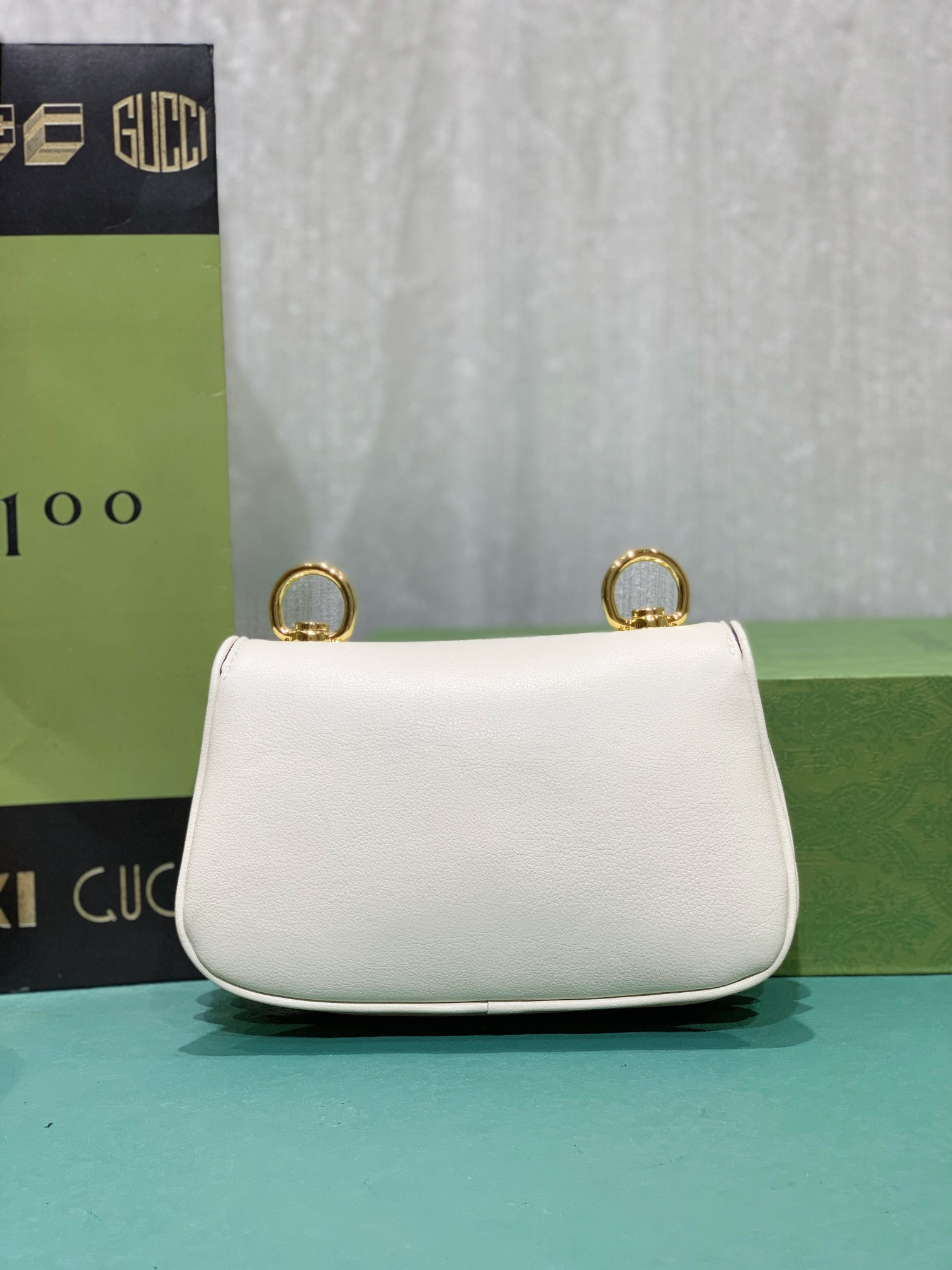 GUCCI BLONDIE MINI BAG WHITE 8.7"W x 5.1"H x 2.2"D