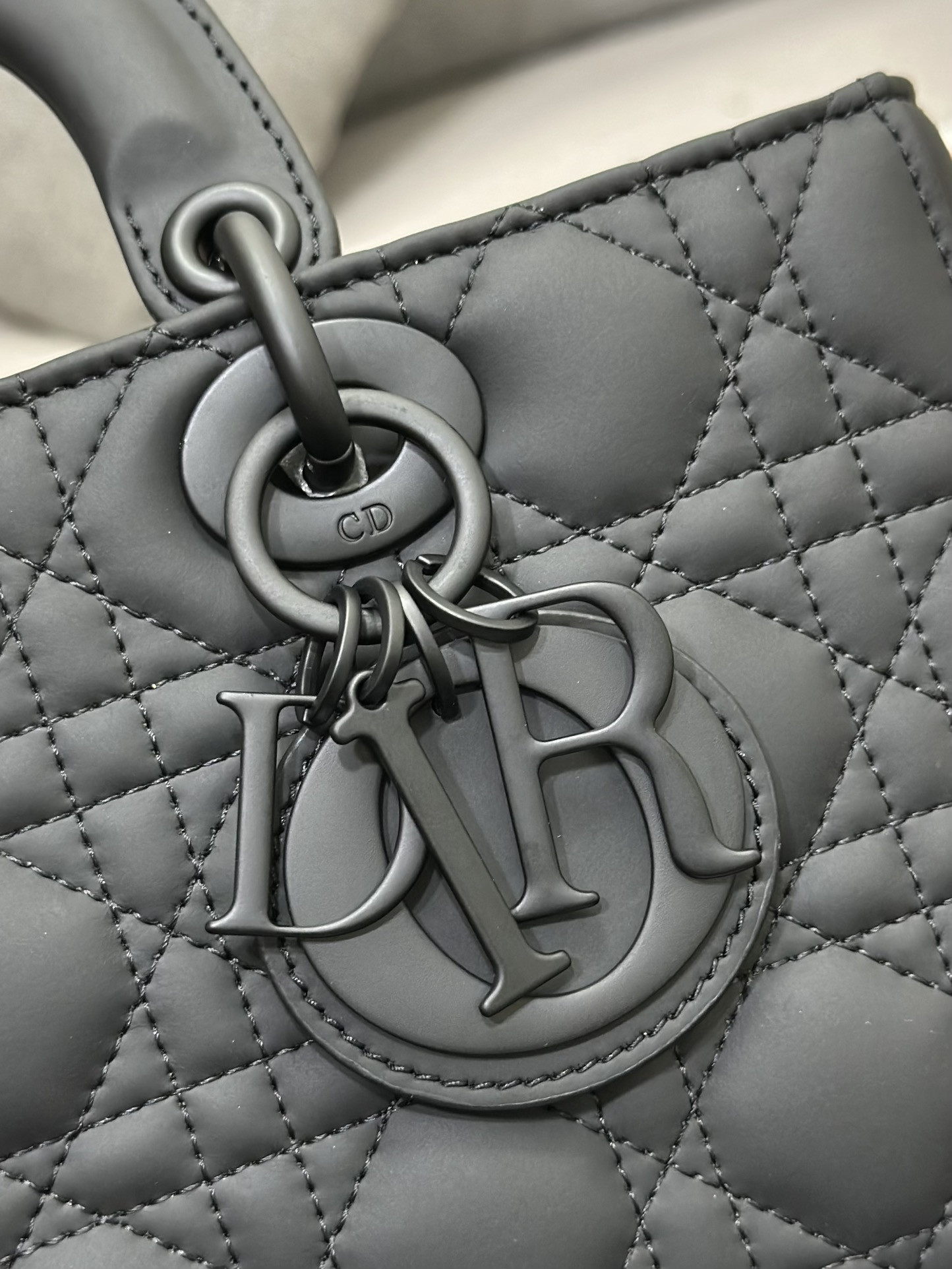 Dior Lady D-Joy bag medium Gray 26 x 13.5 x 5 cm