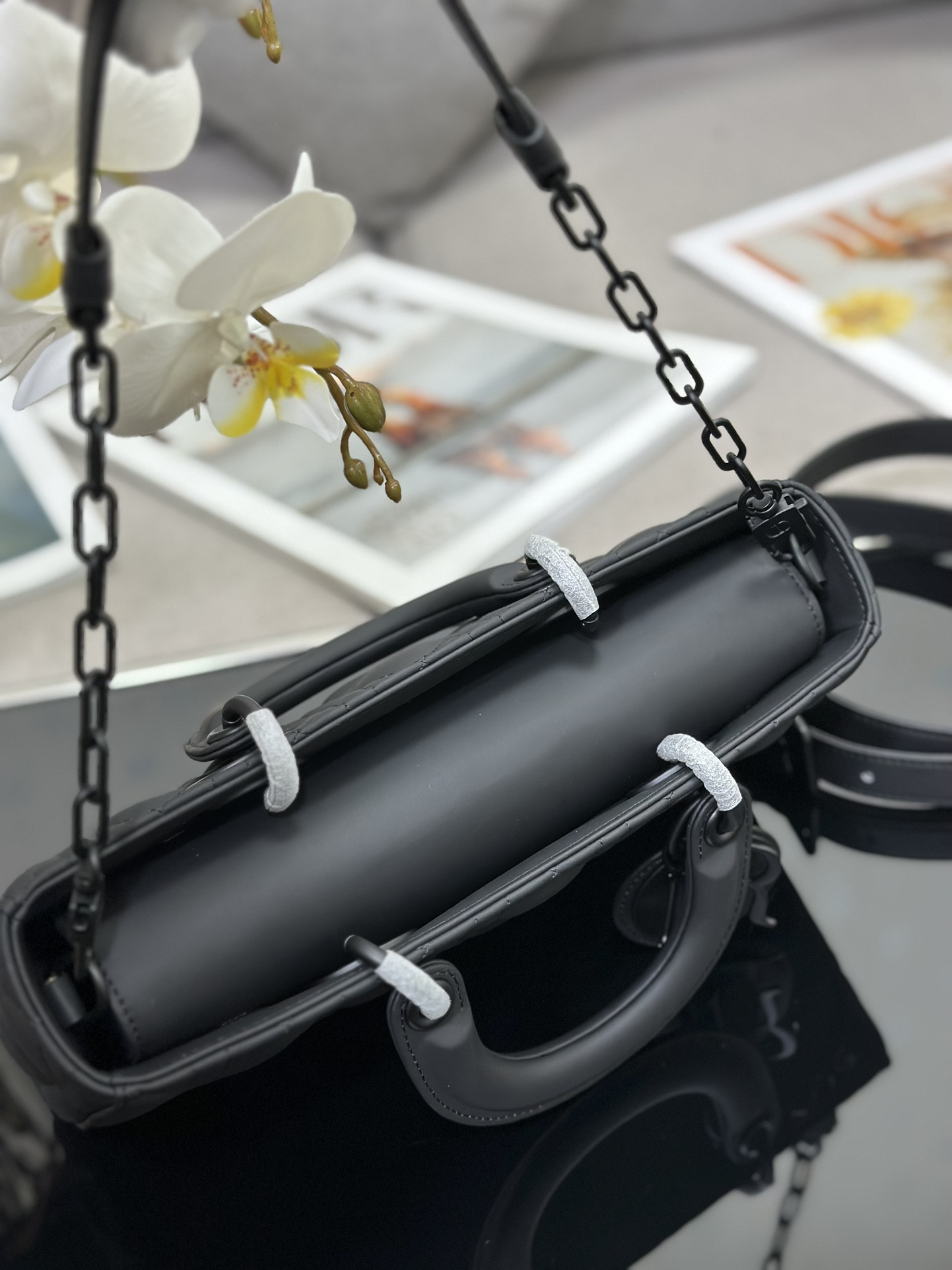 Dior Lady D-Joy bag medium Gray 26 x 13.5 x 5 cm