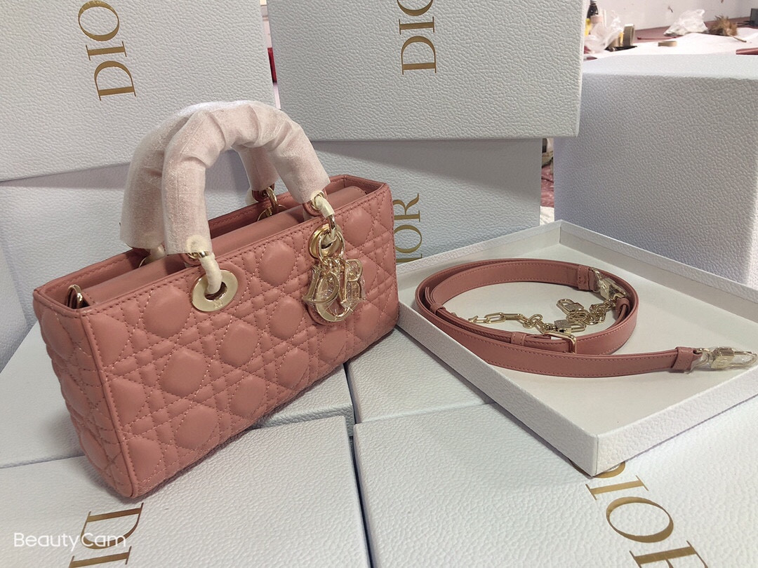 Dior Lady D-Joy bag medium pink 26 x 13.5 x 5 cm