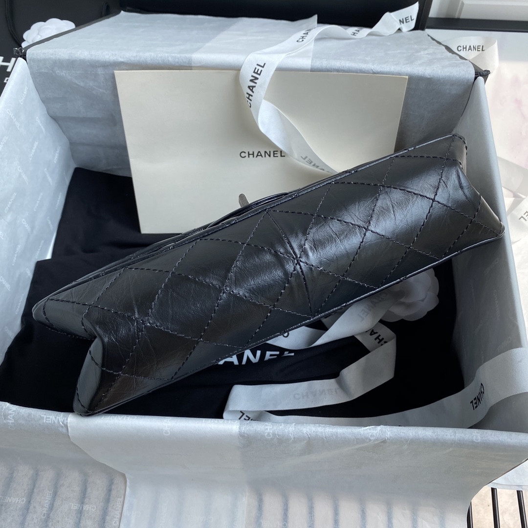 CHANEL LARGE 2.55 HANDBAG Black 7.6 × 10.9 × 2.9 in