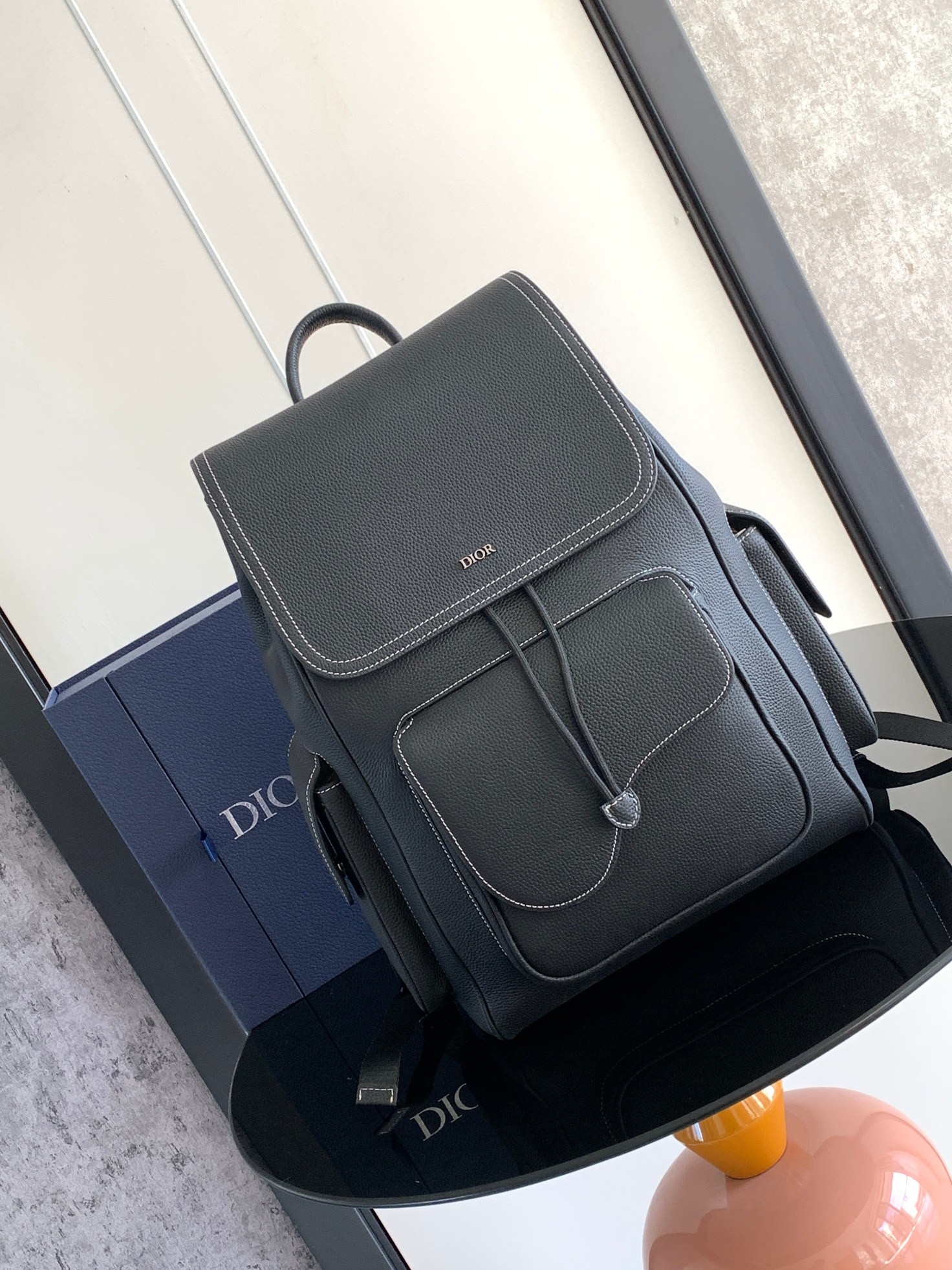 Dior Saddle Backpack 10.5 x 16 x 5.5 inches