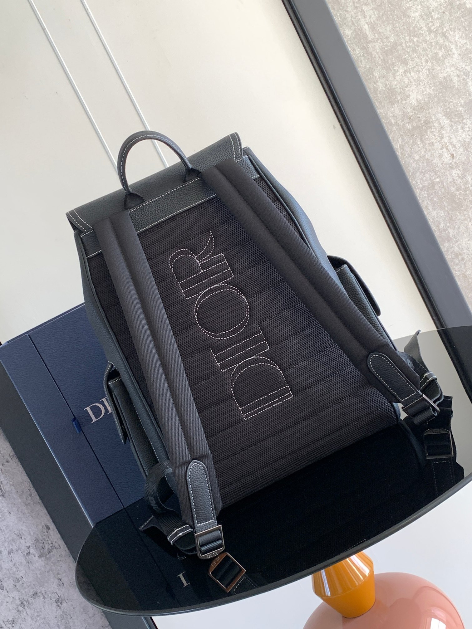 Dior Saddle Backpack 10.5 x 16 x 5.5 inches
