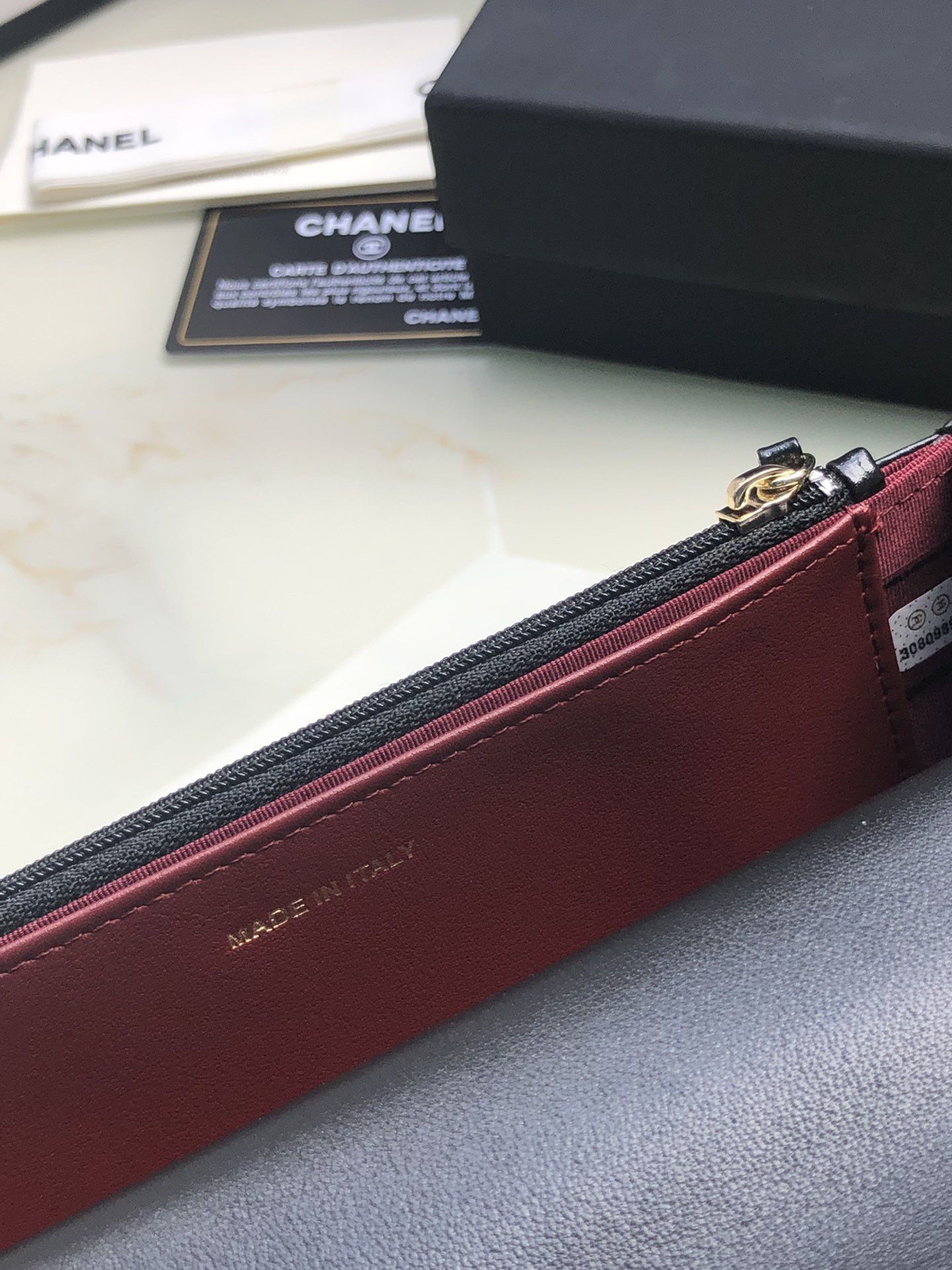 CHANEL CLASSIC WALLET ON CHAIN Black 4.8 × 7.5 × 1.4 in