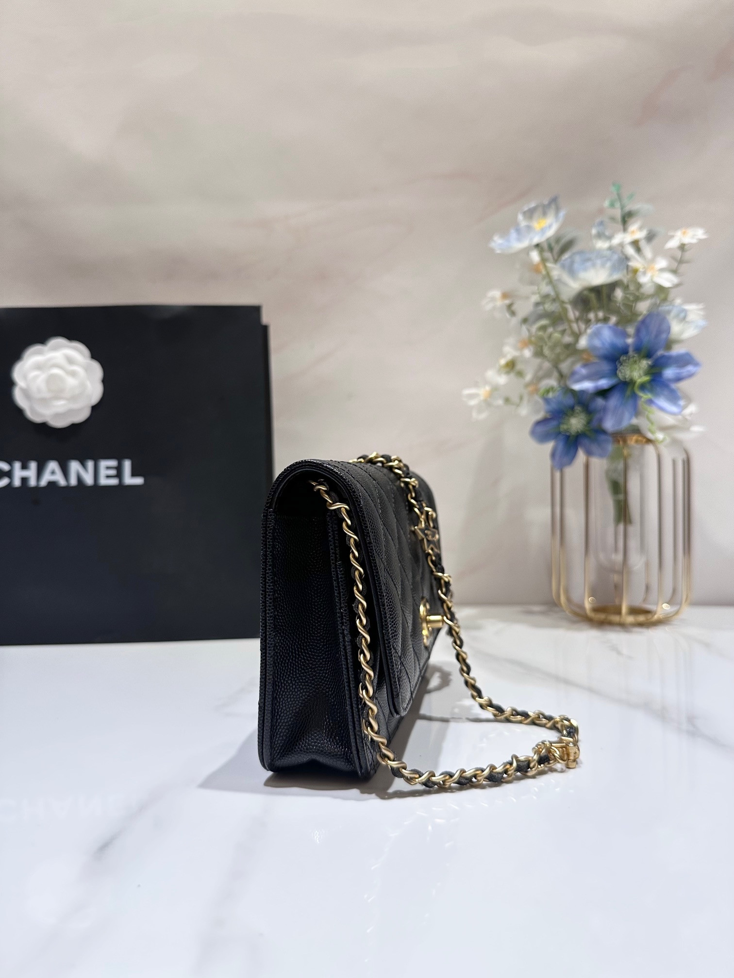 CHANEL CLASSIC WALLET ON CHAIN 4.8 × 7.5 × 1.4 in