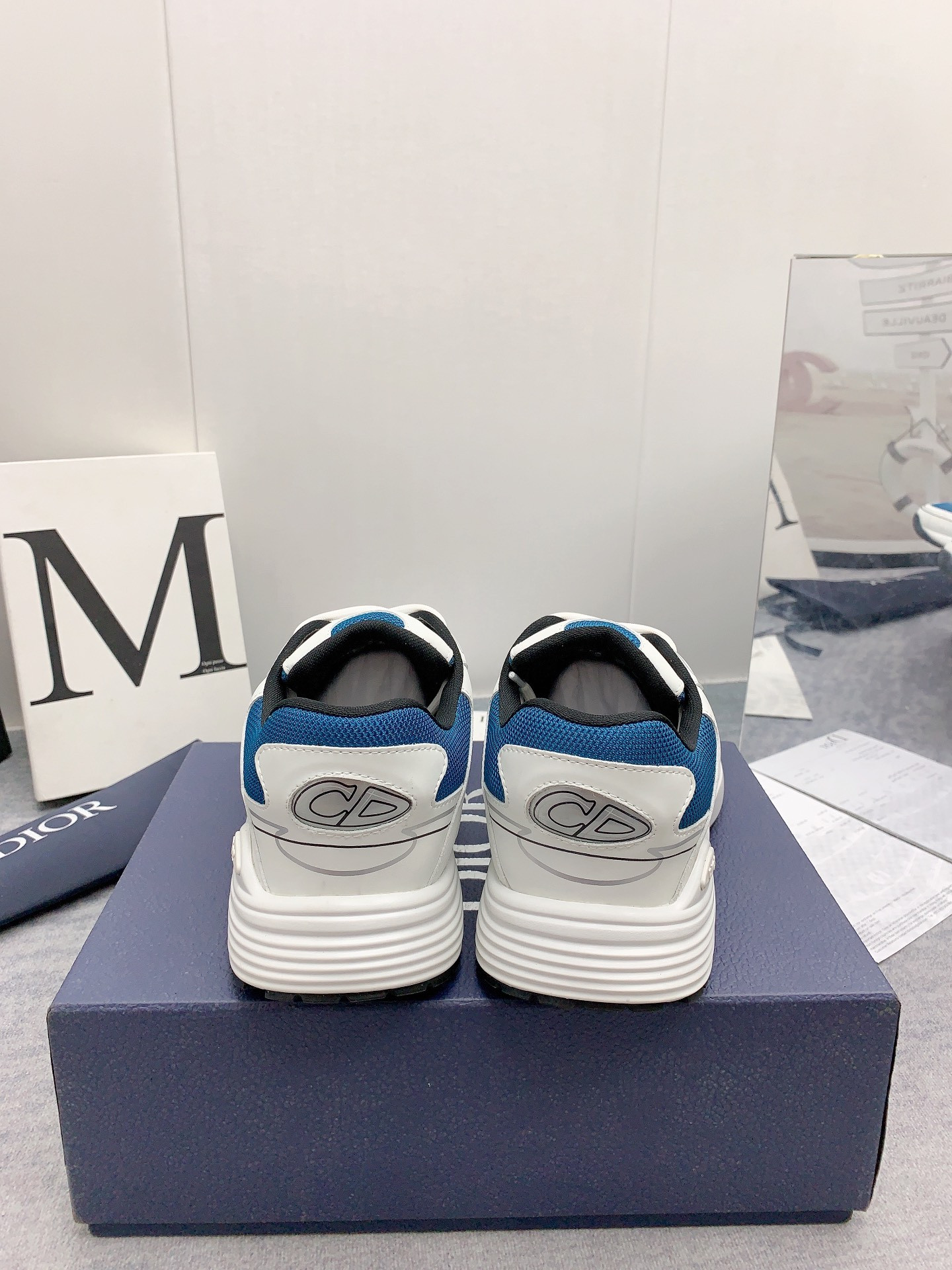 UA Dior B30 Blue Mesh White Technical Fabric