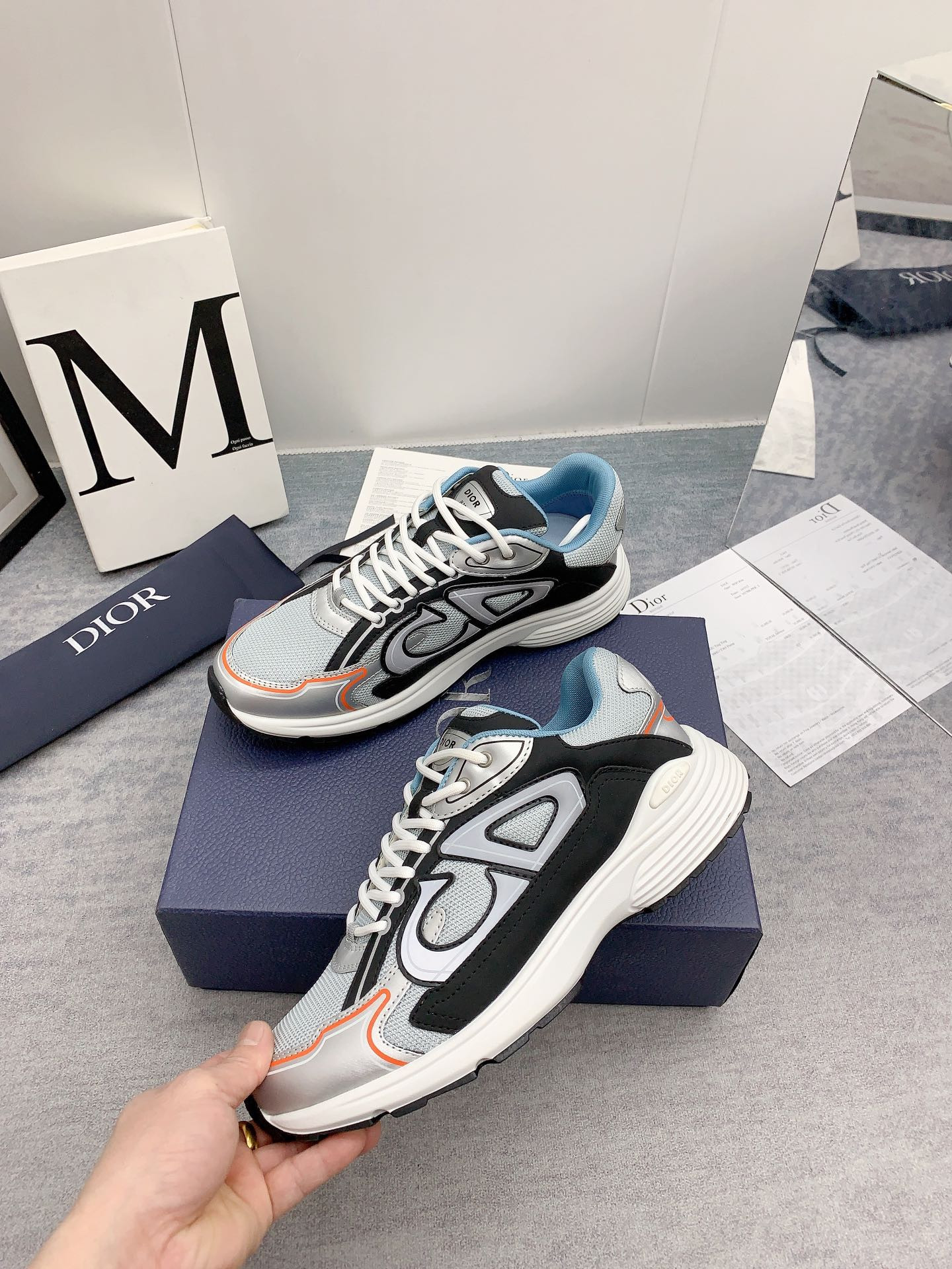 UA Dior B30 Silver Dark Grey