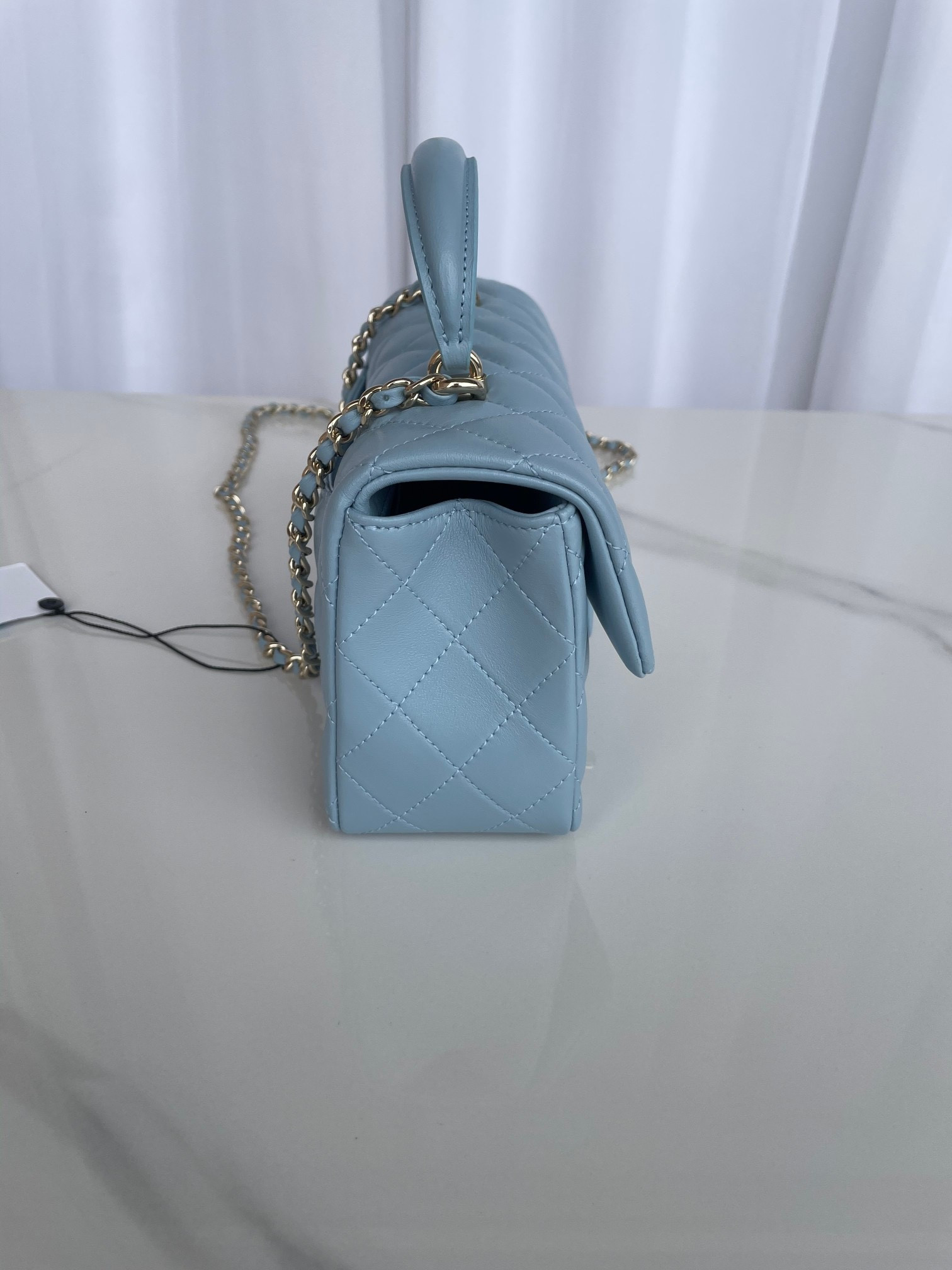 Chanel Mini Classic Handbag With Top Handle 12 × 20 × 6 cm