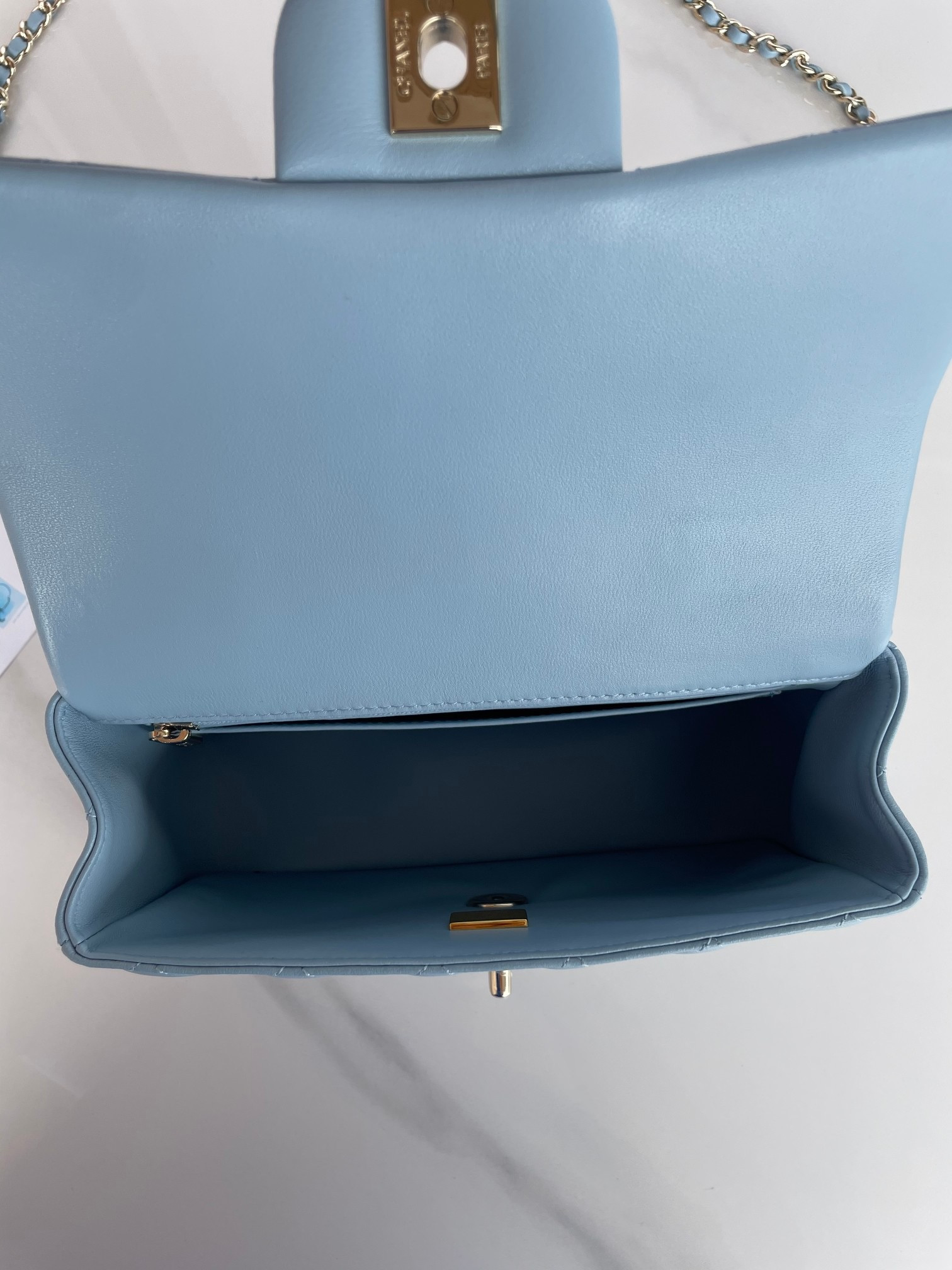 Chanel Mini Classic Handbag With Top Handle 12 × 20 × 6 cm