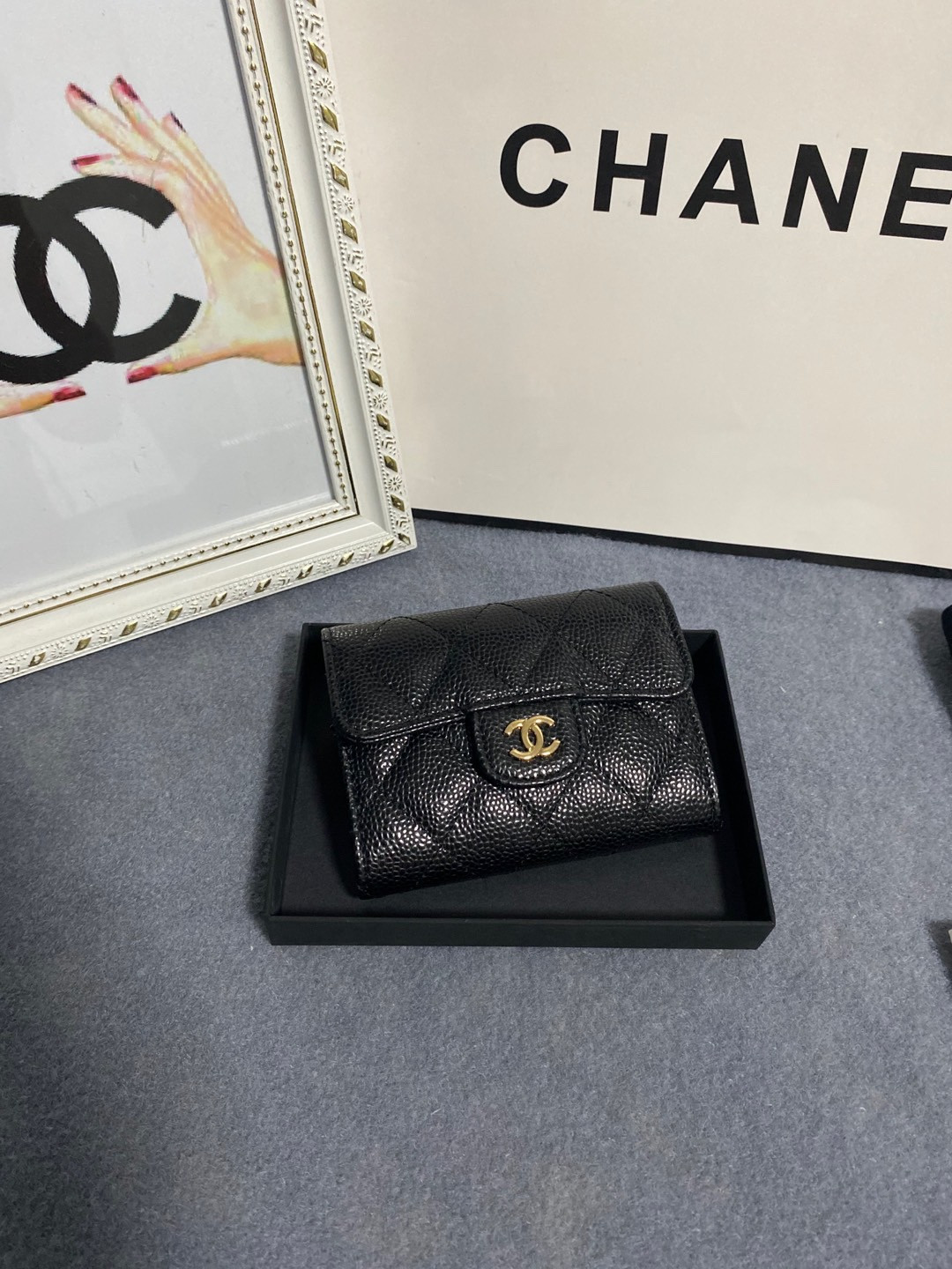 CHANEL FLAP WALLET 12 x 8.5cm
