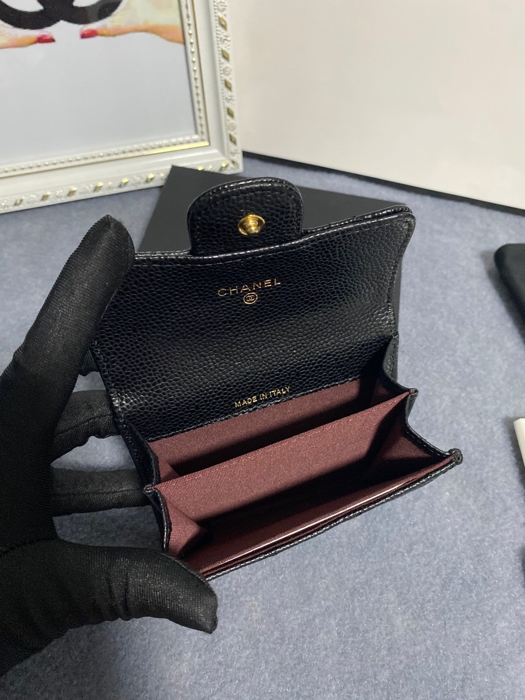 CHANEL FLAP WALLET 12 x 8.5cm