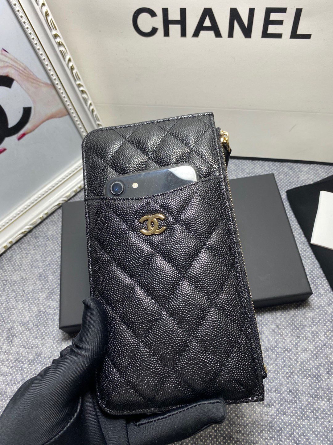 CHANEL LONG ZIPPED WALLET 19-11cm