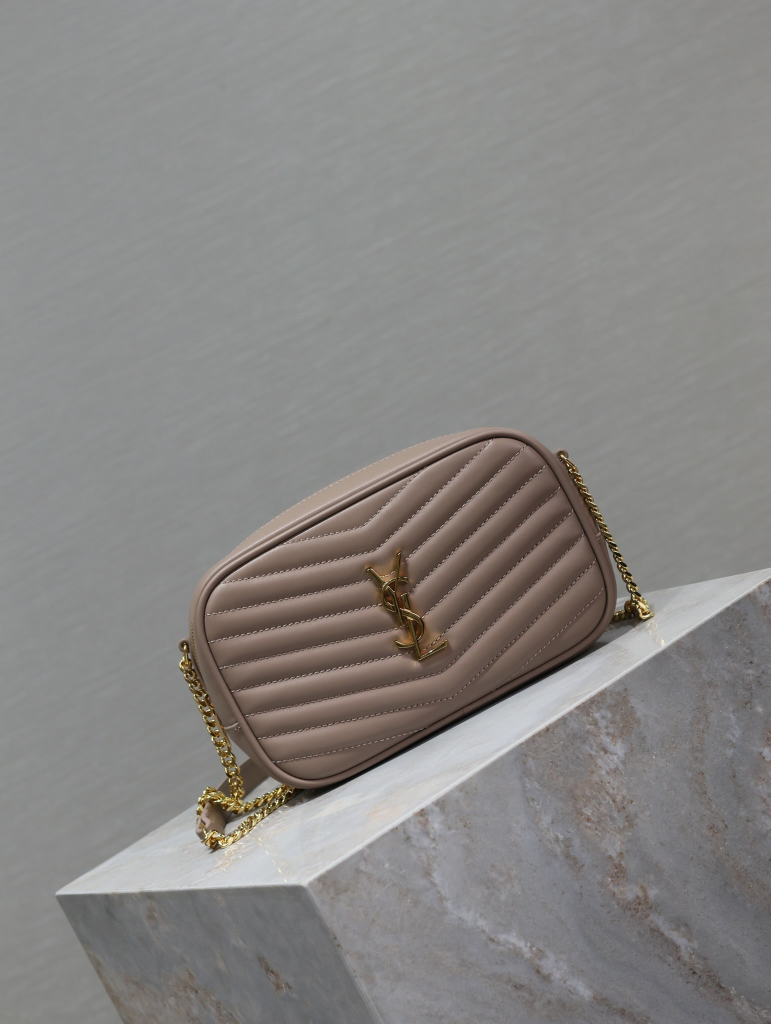 YSL MINI LOU IN QUILTED LEATHER 7.5 X 4.1 X 2 INCHES