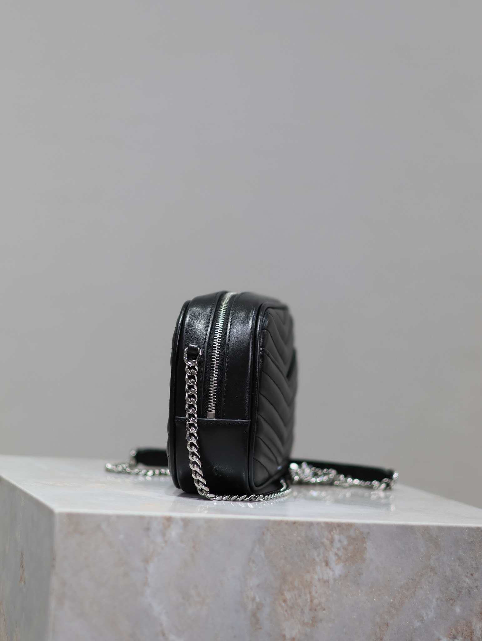 YSL MINI LOU IN QUILTED LEATHER 7.5 X 4.1 X 2 INCHES