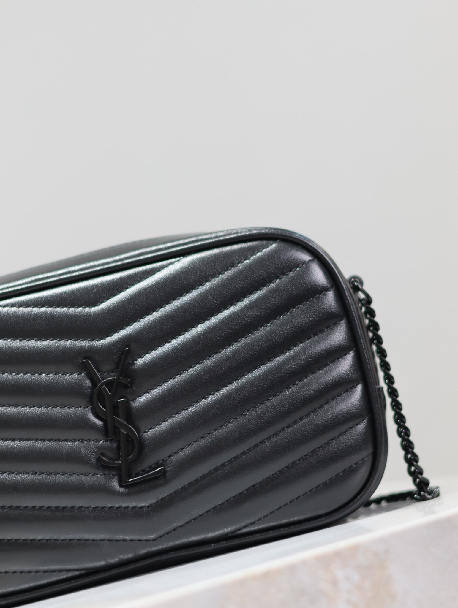 YSL MINI LOU IN QUILTED LEATHER 7.5 X 4.1 X 2 INCHES