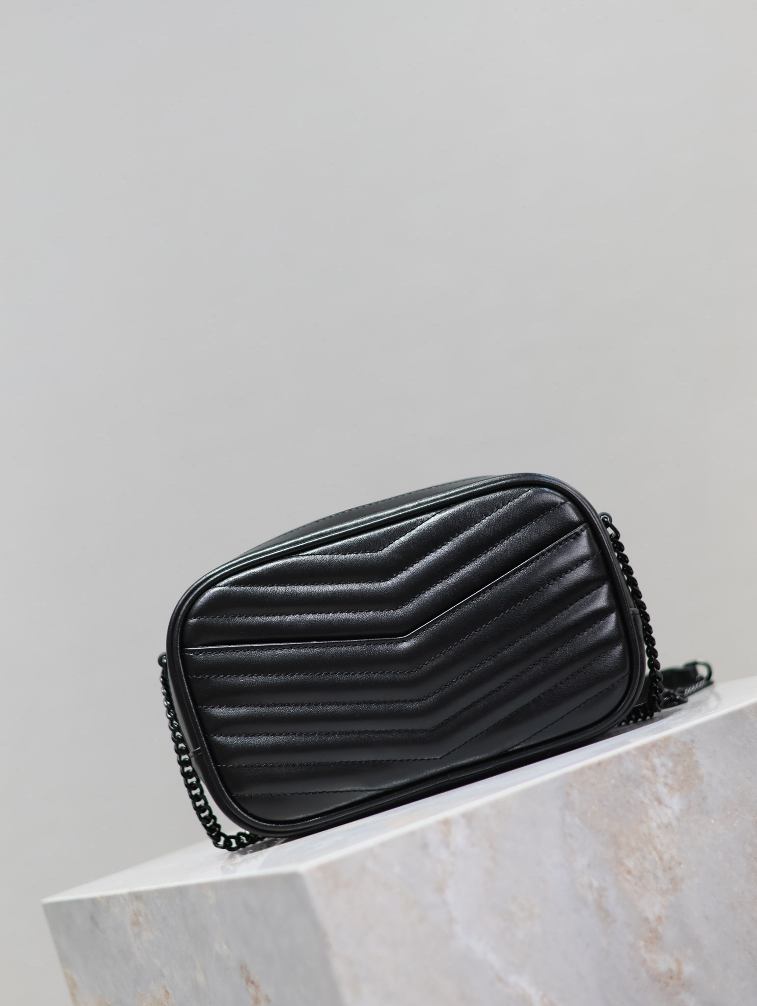 YSL MINI LOU IN QUILTED LEATHER 7.5 X 4.1 X 2 INCHES