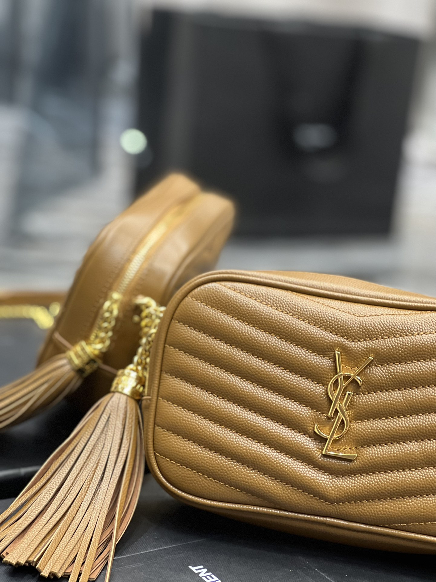 YSL MINI LOU IN QUILTED LEATHER 7.5 X 4.1 X 2 INCHES