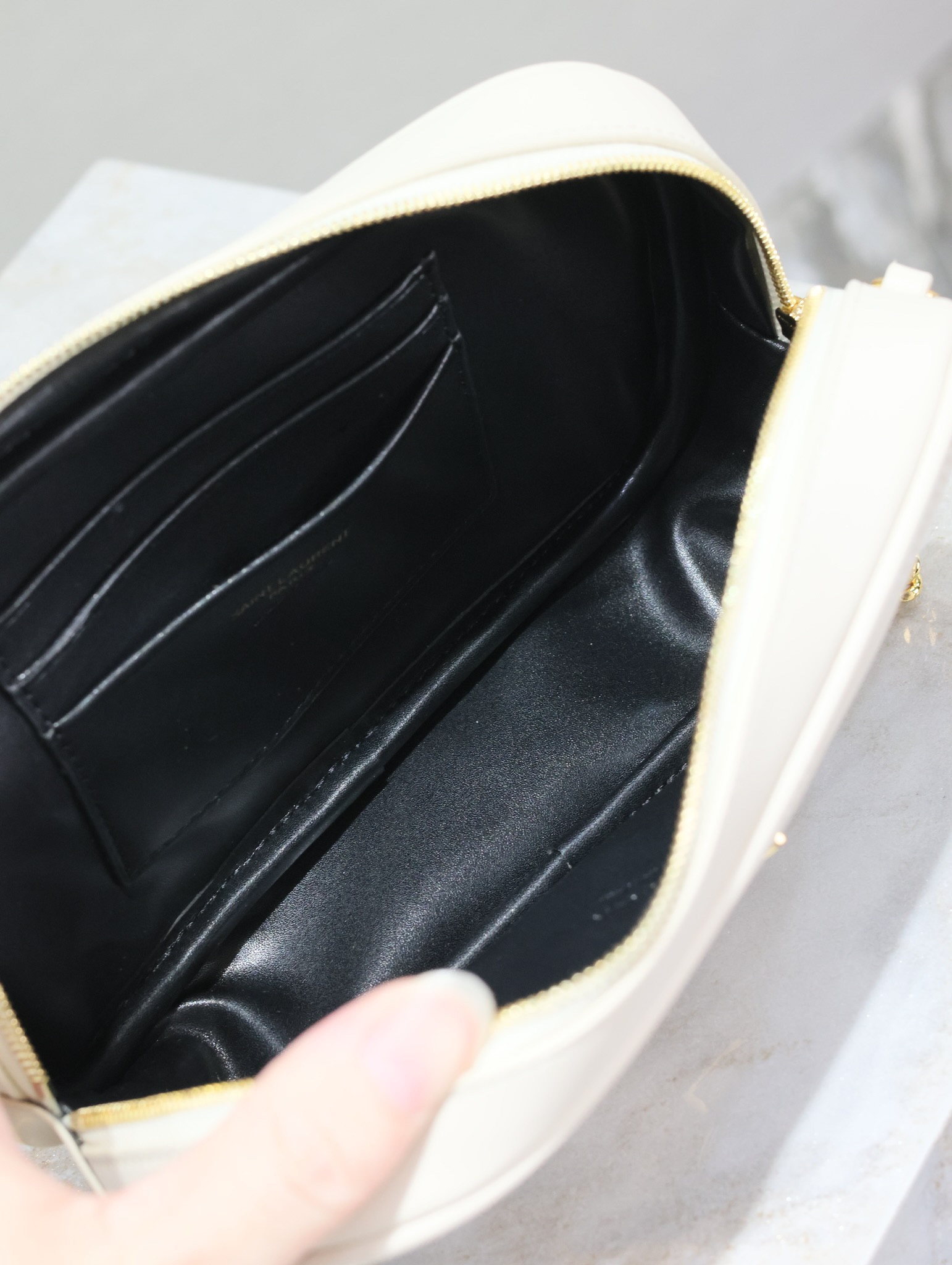 YSL MINI LOU IN QUILTED LEATHER 7.5 X 4.1 X 2 INCHES