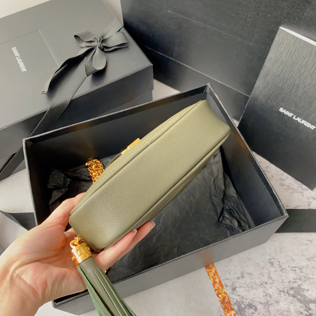 YSL MINI LOU IN QUILTED LEATHER 7.5 X 4.1 X 2 INCHES