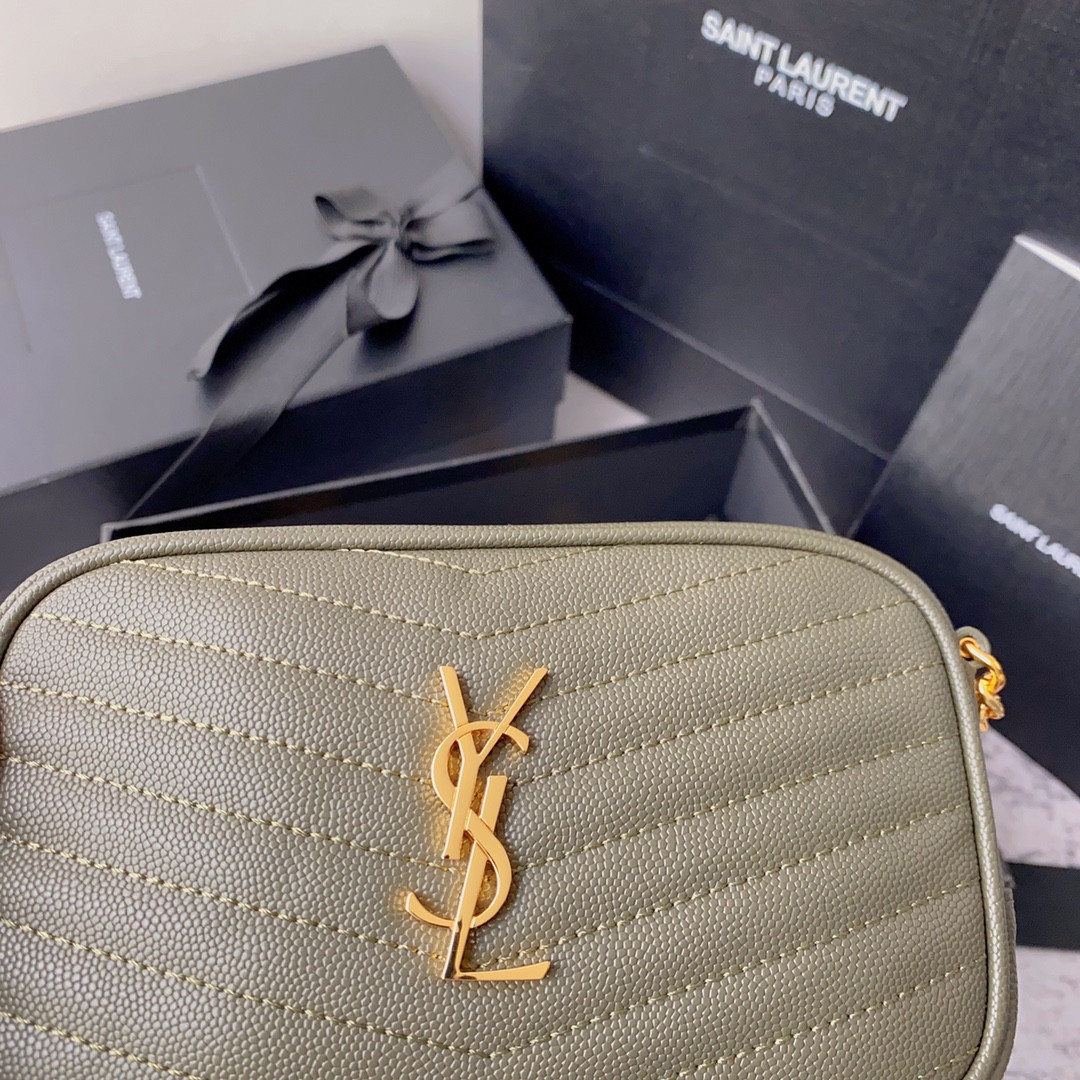YSL MINI LOU IN QUILTED LEATHER 7.5 X 4.1 X 2 INCHES