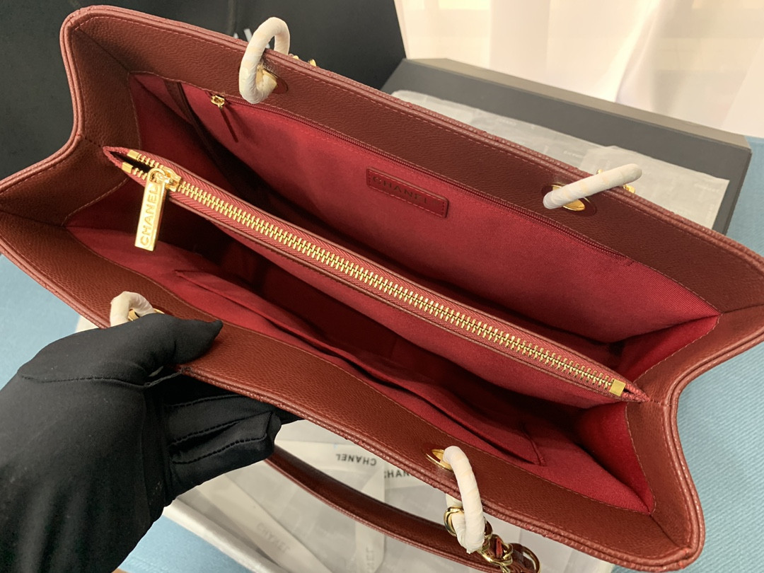 CHANEL GST CAVIAR LEATHER HARDWARE 24X33X13CM