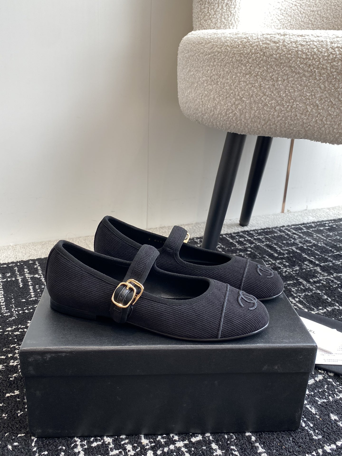 UA CHANEL MARY JANES Cotton & Silk