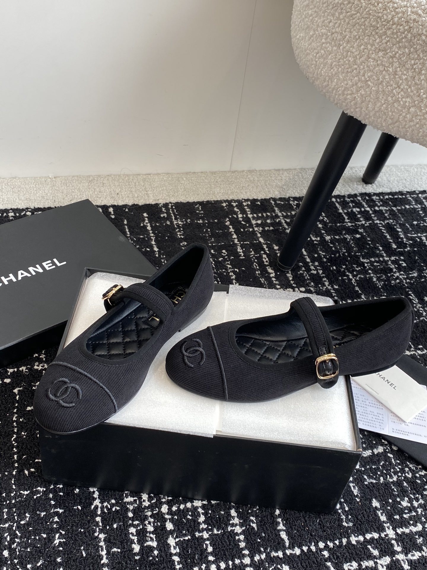 UA CHANEL MARY JANES Cotton & Silk