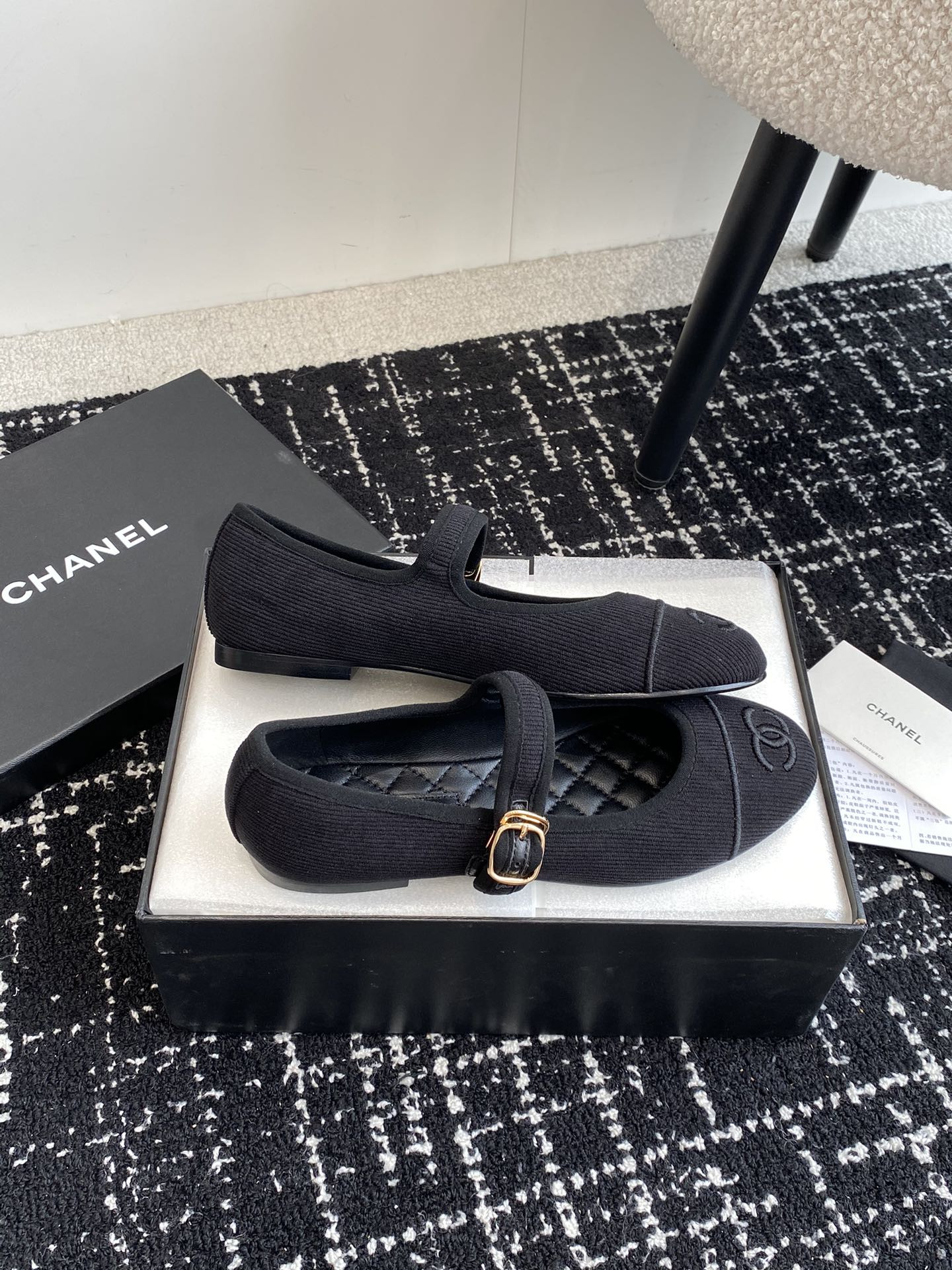 UA CHANEL MARY JANES Cotton & Silk