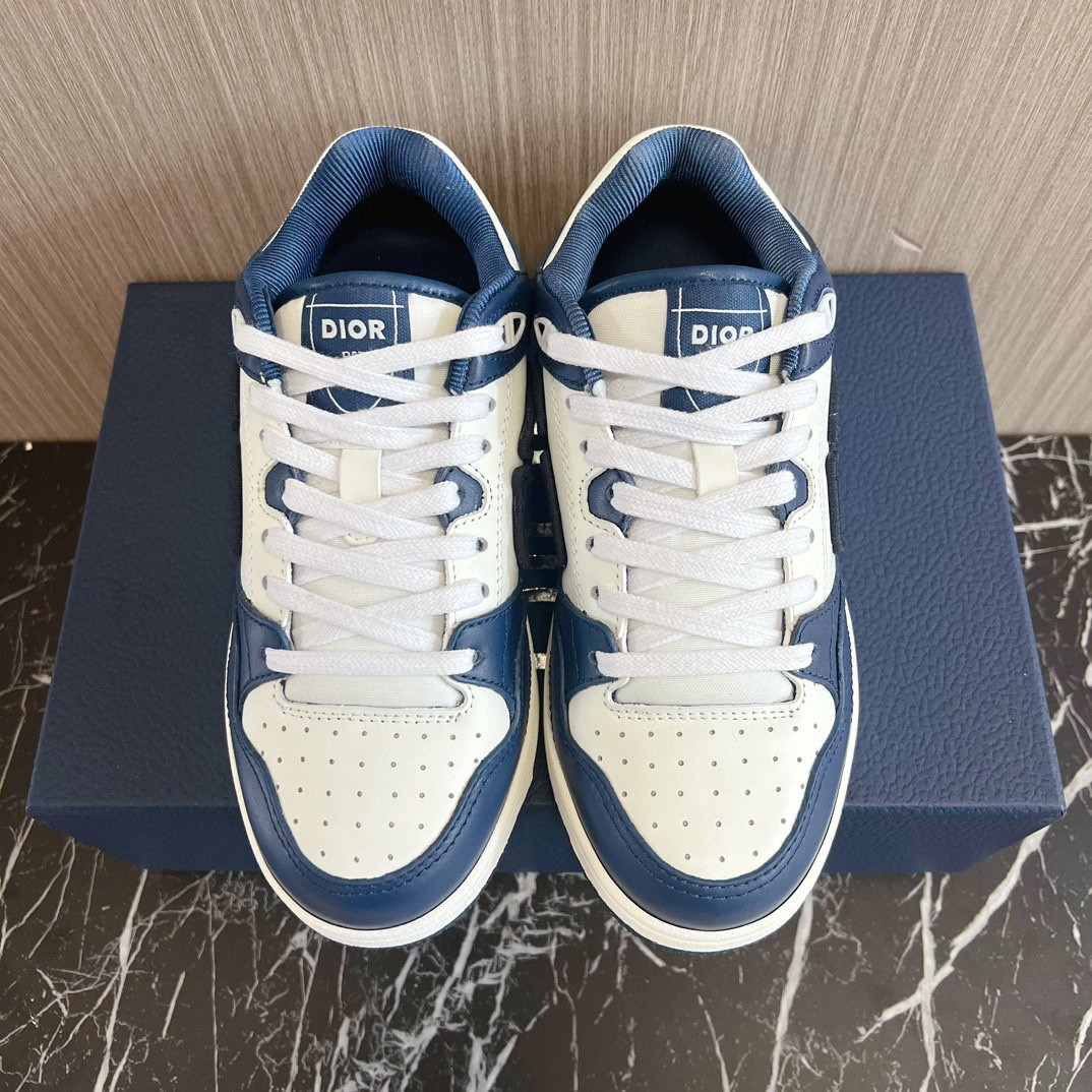 UA DIOR B57 Low-Top Sneaker Navy Blue and White