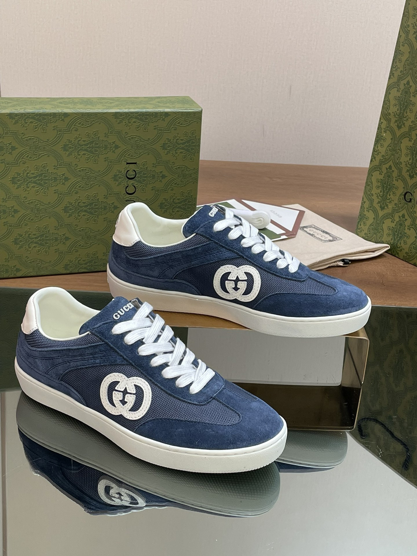 UA GUCCI INTERLOCKING G SNEAKER Blue