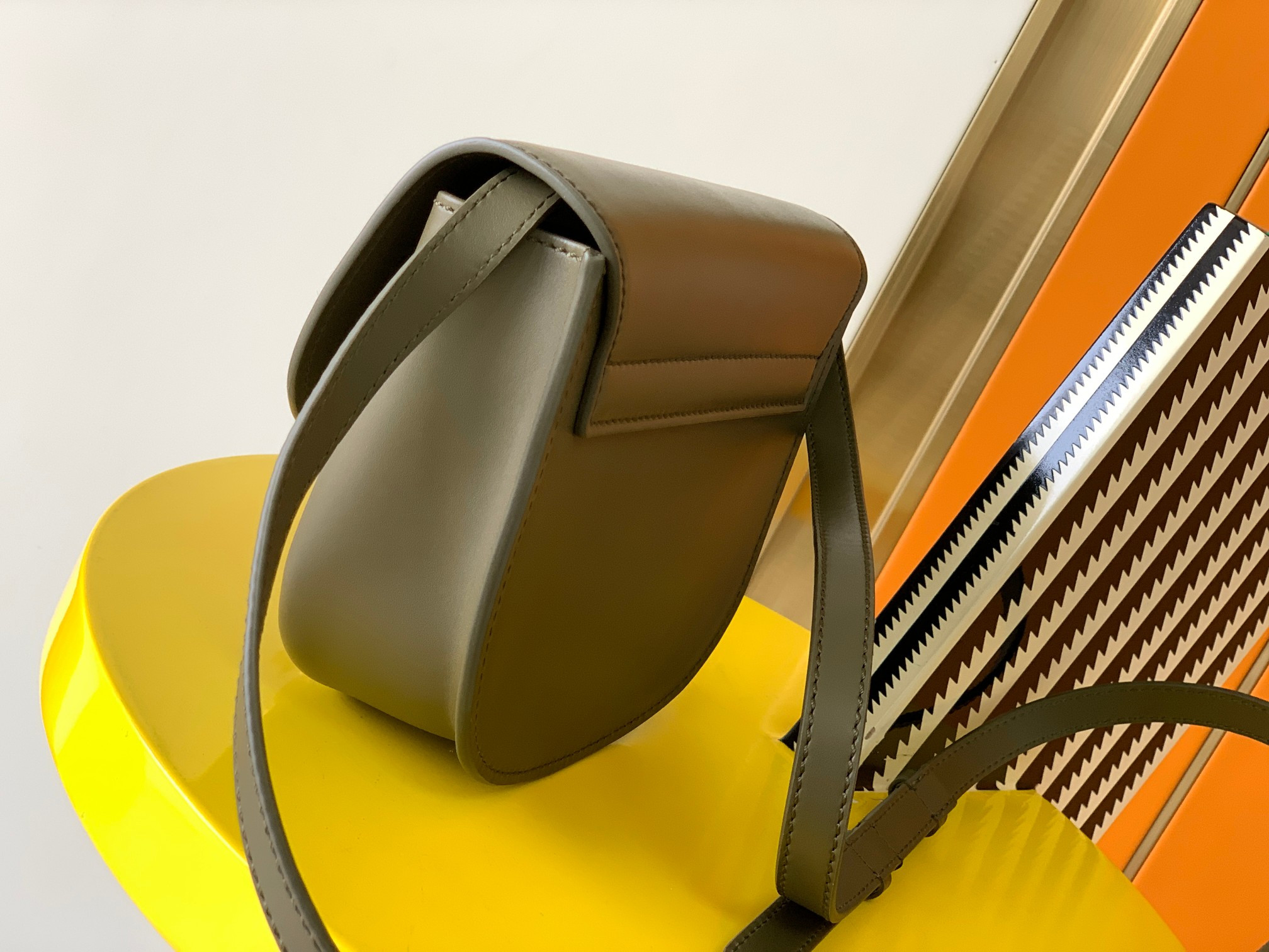 YSL KAIA SMALL SATCHEL IN SMOOTH LEATHER 7.2 X 6.1 X 2.1 INCHES