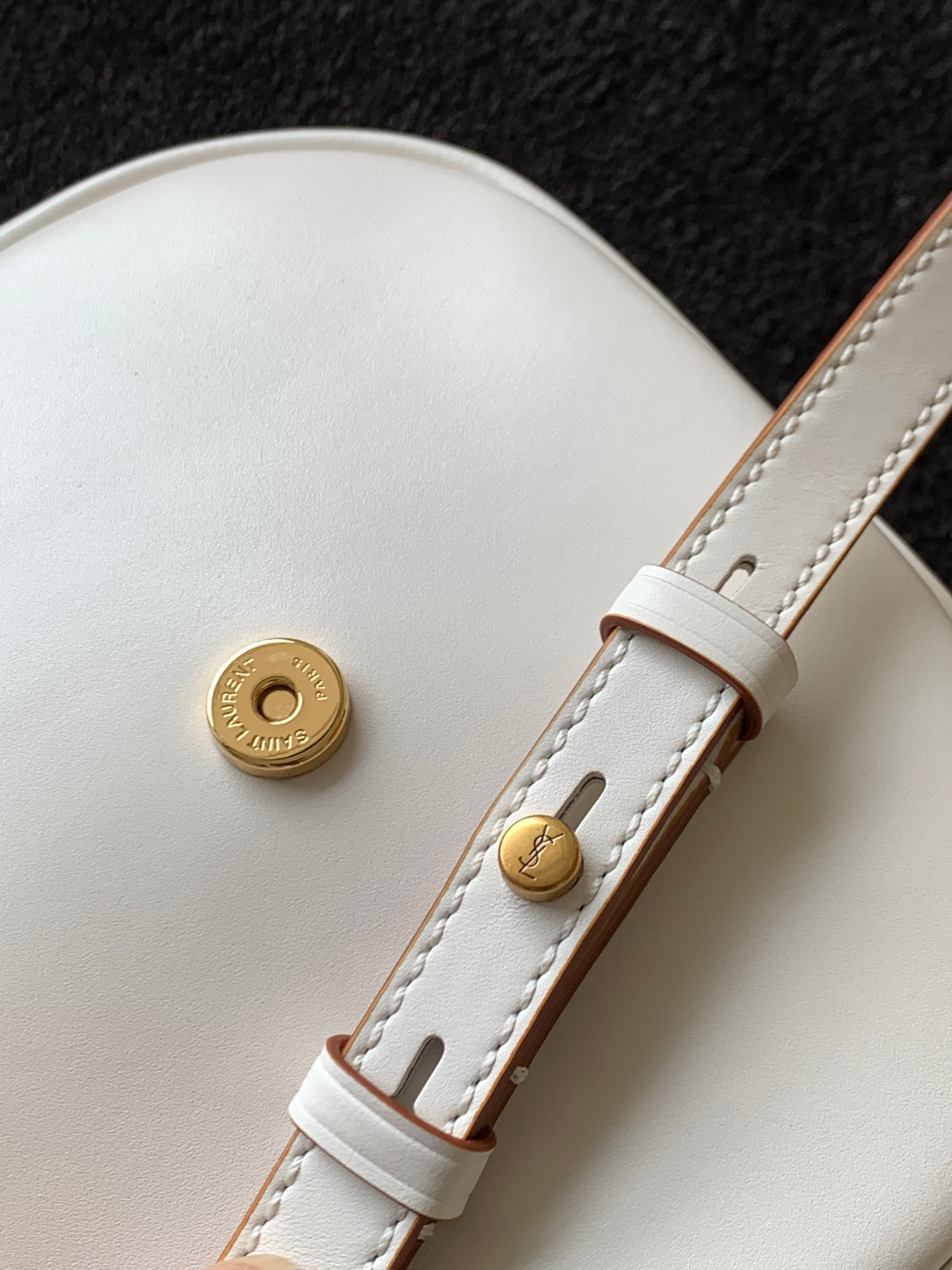 YSL KAIA SMALL SATCHEL IN SMOOTH LEATHER 7.2 X 6.1 X 2.1 INCHES