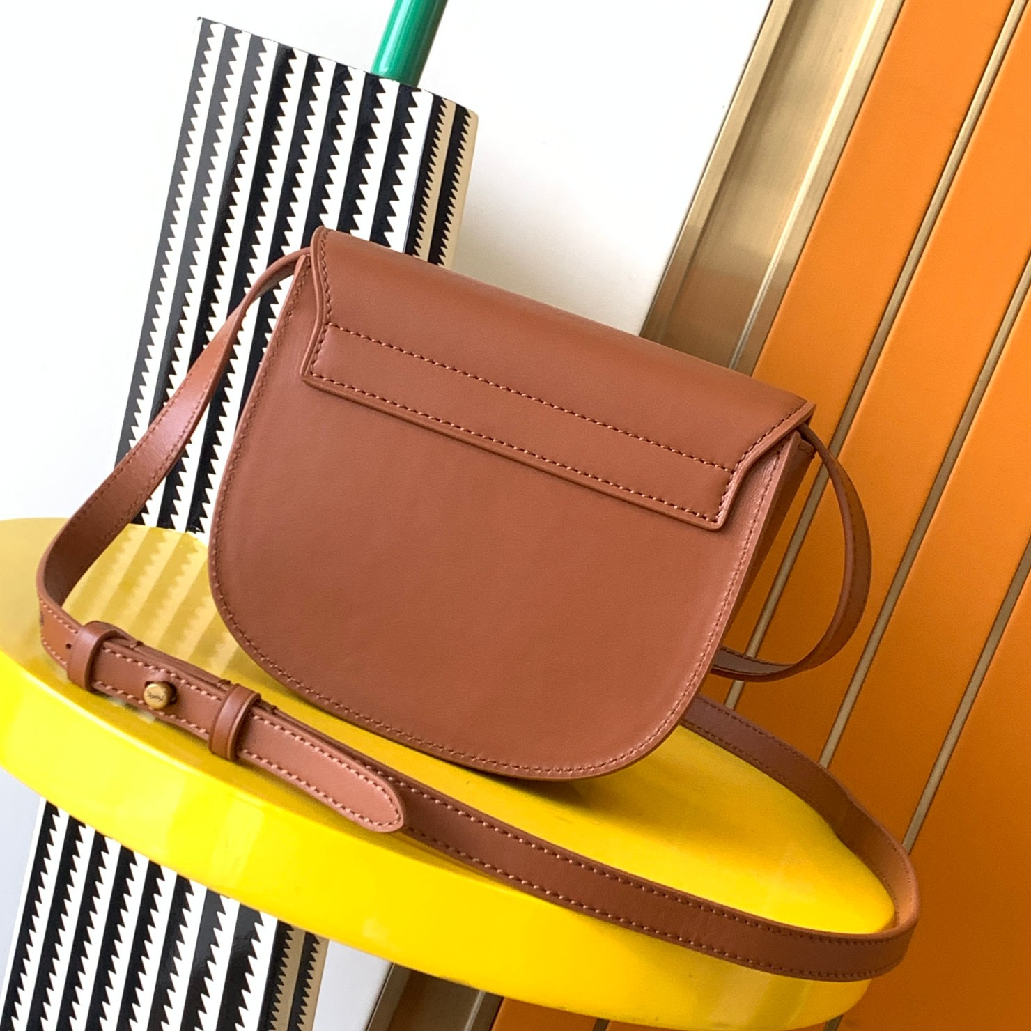 YSL KAIA SMALL SATCHEL IN SMOOTH LEATHER 7.2 X 6.1 X 2.1 INCHES