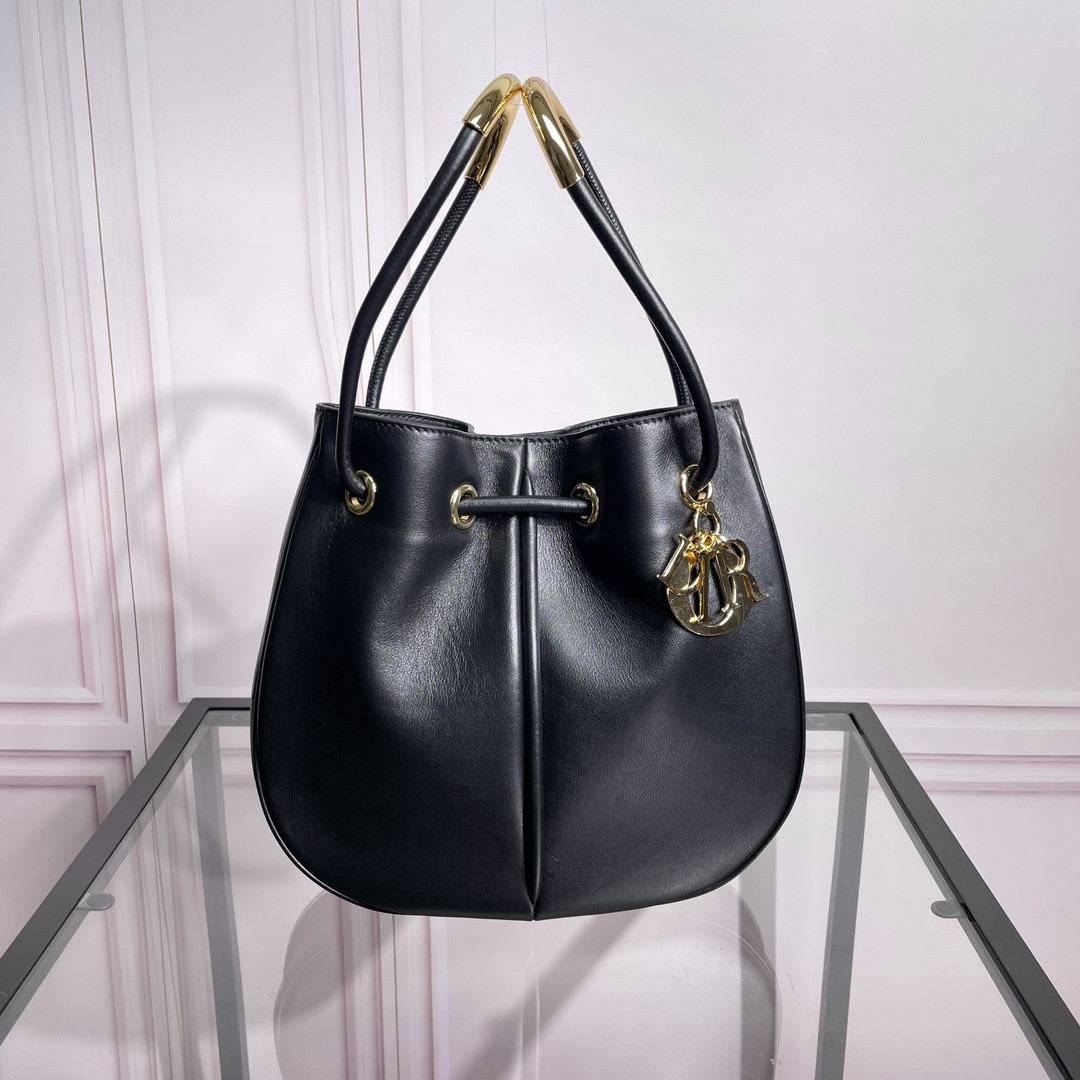 Medium Dior Nolita Bag Black Calfskin 11 x 10 x 2 inches