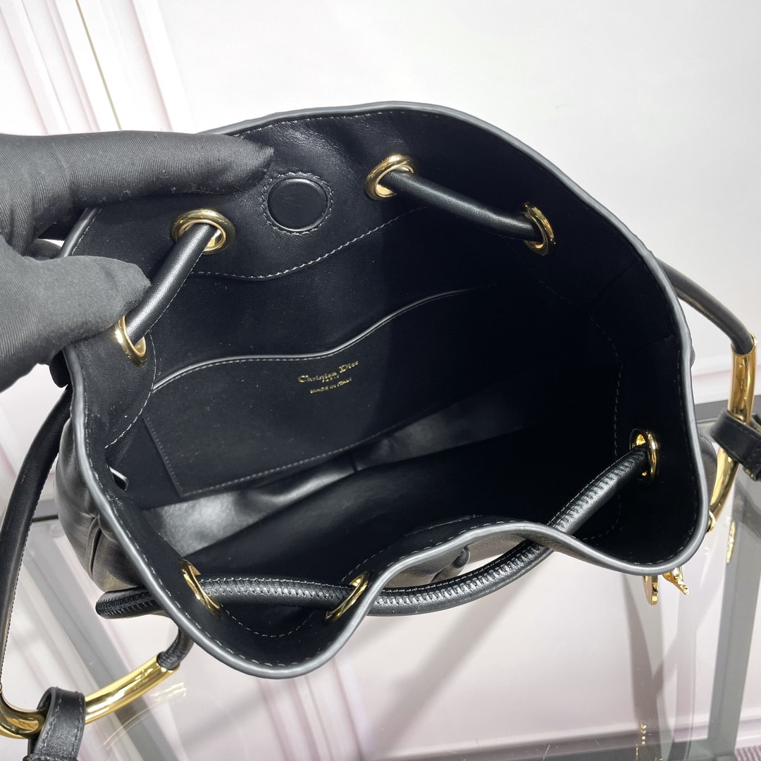 Medium Dior Nolita Bag Black Calfskin 11 x 10 x 2 inches