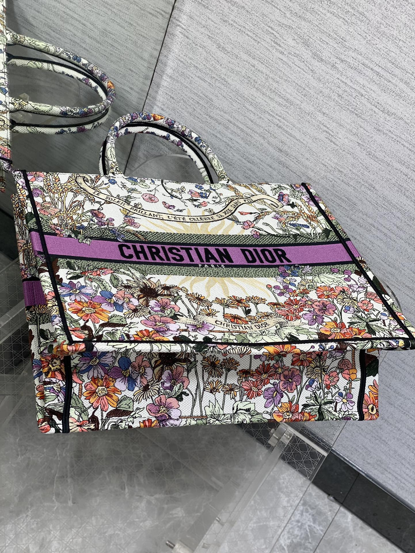 Dior Book Tote Ecru Multicolor 42x18x35cm