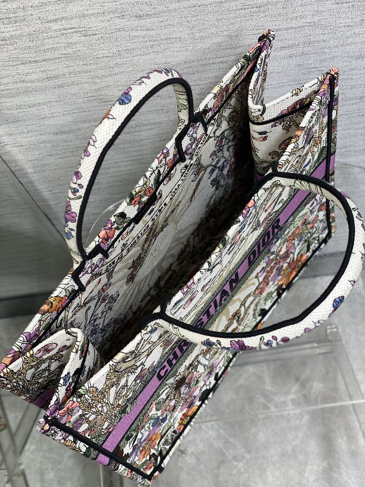 Dior Book Tote Ecru Multicolor 42x18x35cm