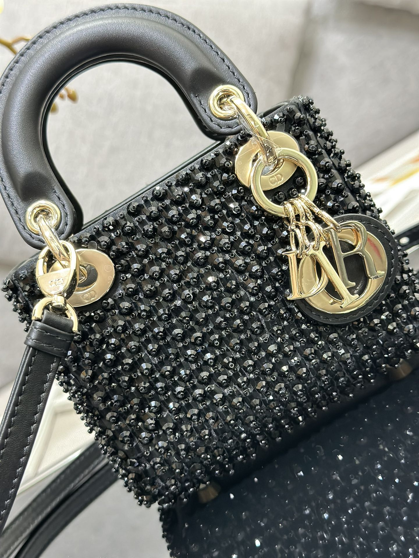 Lady Dior Ultra-Mini Embroidered Micro-Beads 12 x 10.2 x 5 cm